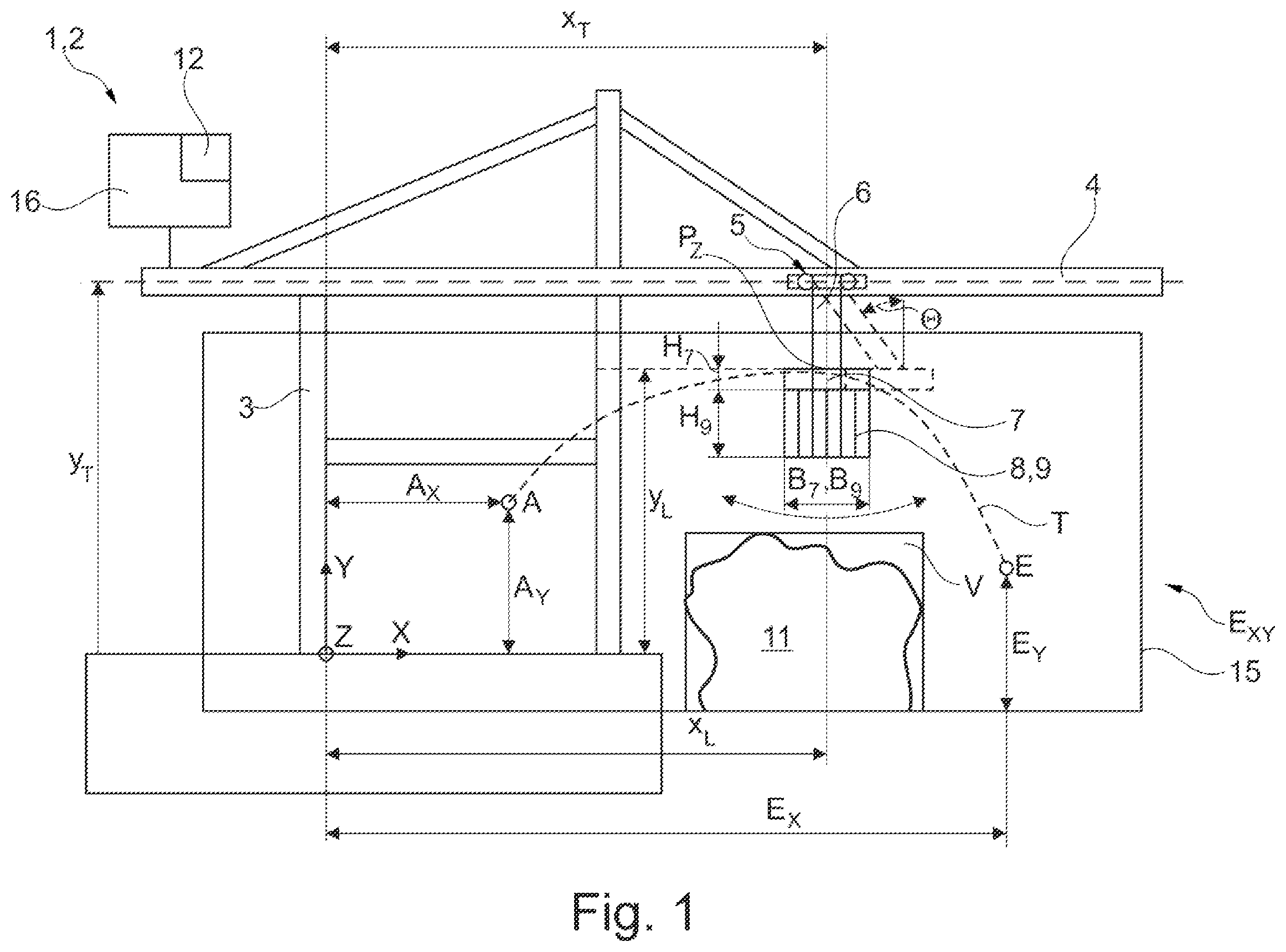 Patent US12147234 Figure 1 – Trajectory planning with flexible replanning functionality—changed end point