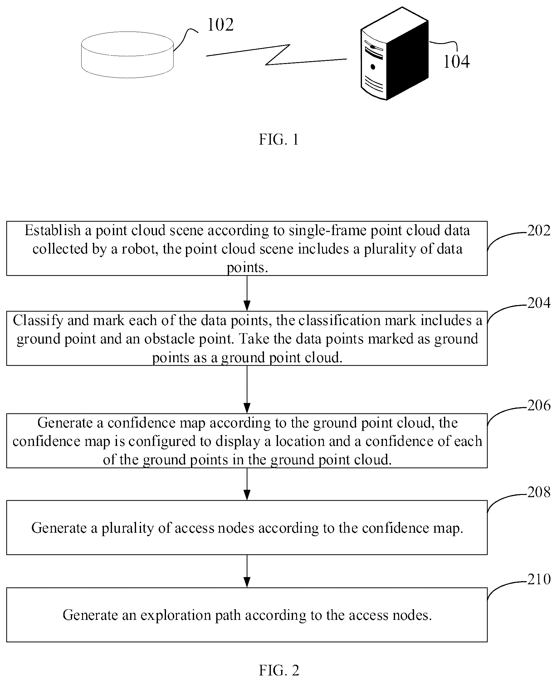 Patent US12147235 — Method for generating robot exploration path for a robot to move along, computer device, and storage medium — Figure 1