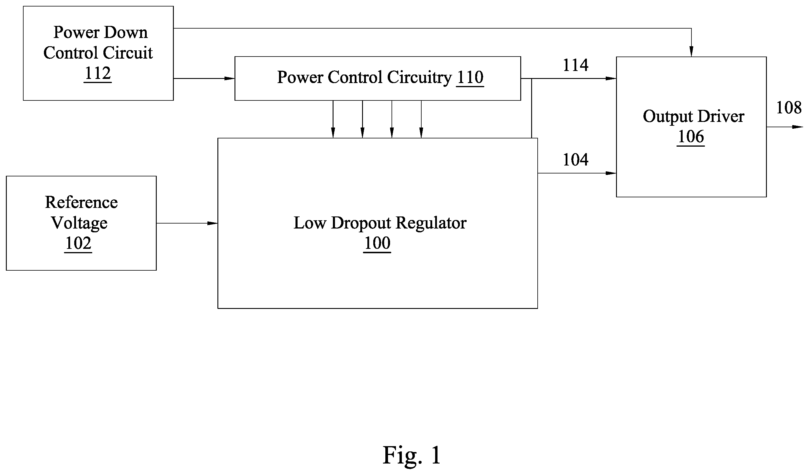 Patent US12147255 — LDO/band gap reference circuit — Figure 1