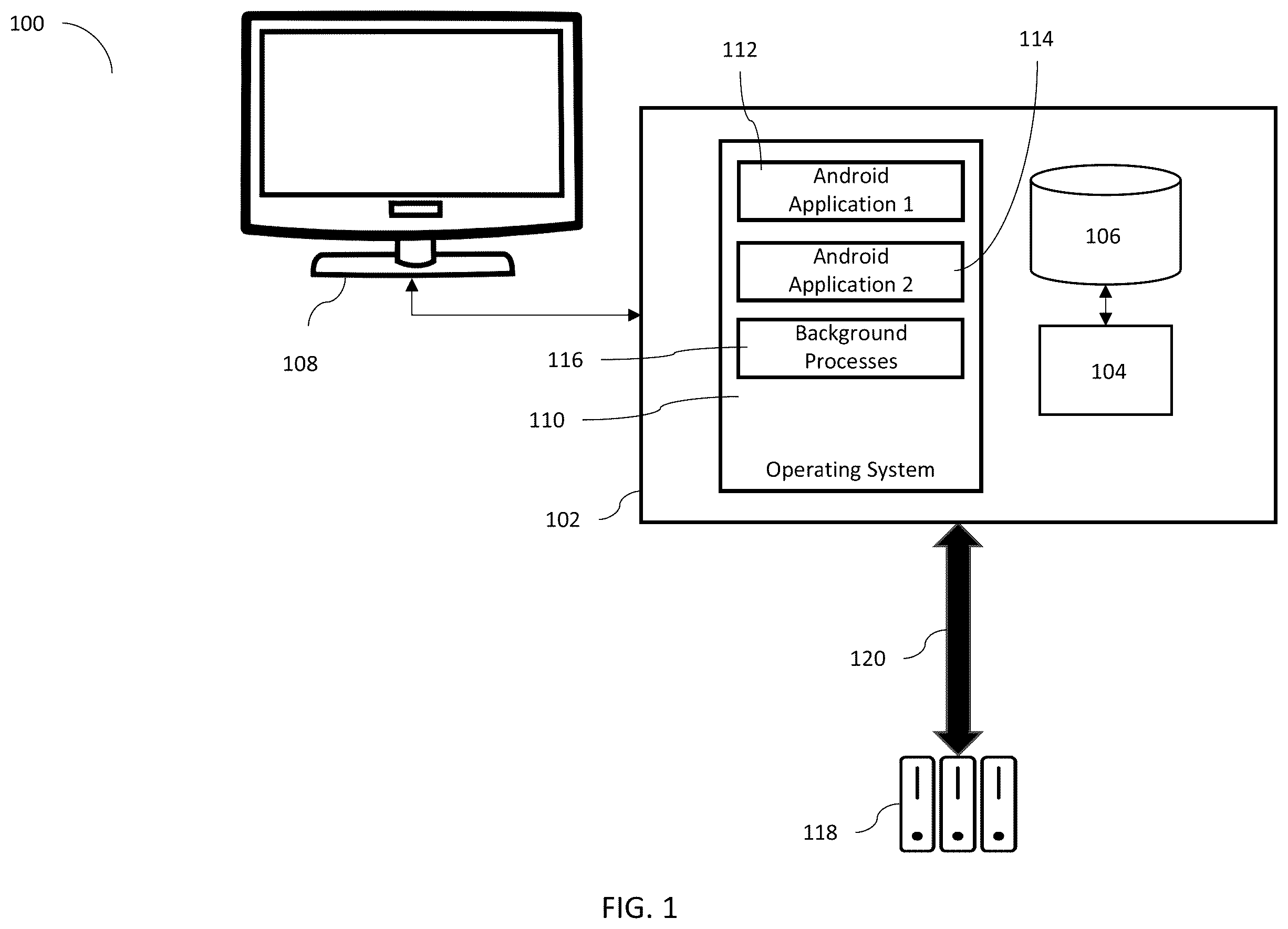 Patent US12147321 — System and method for memory-pressure and processor usage visualization — Figure 1
