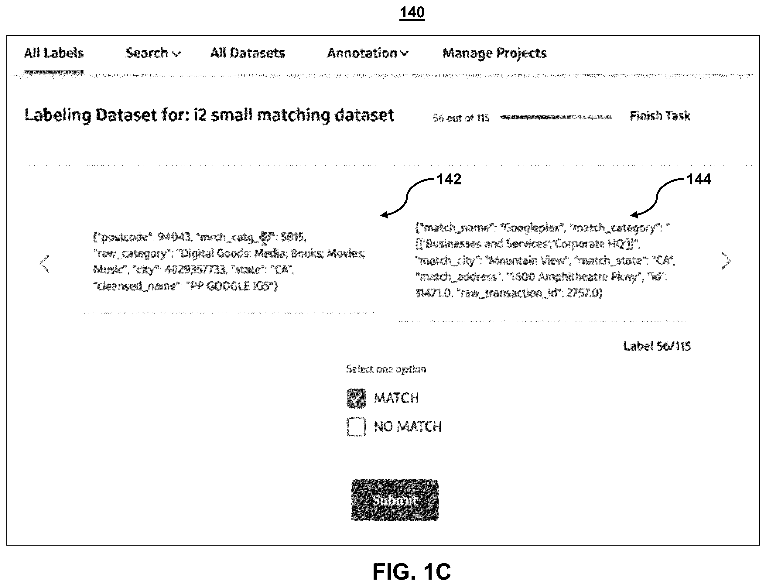 Patent US12147411 Figure 3 – Systems and methods for maintaining bifurcated data management while labeling data for artificial intelligence model development