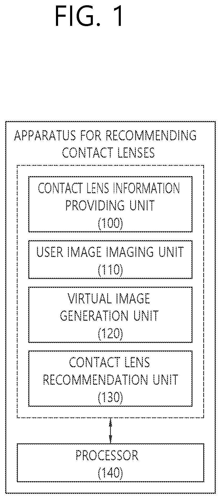 Patent US12147494 — Method of user adaptive recommendation of contact lenses and apparatus of performing the method — Figure 1
