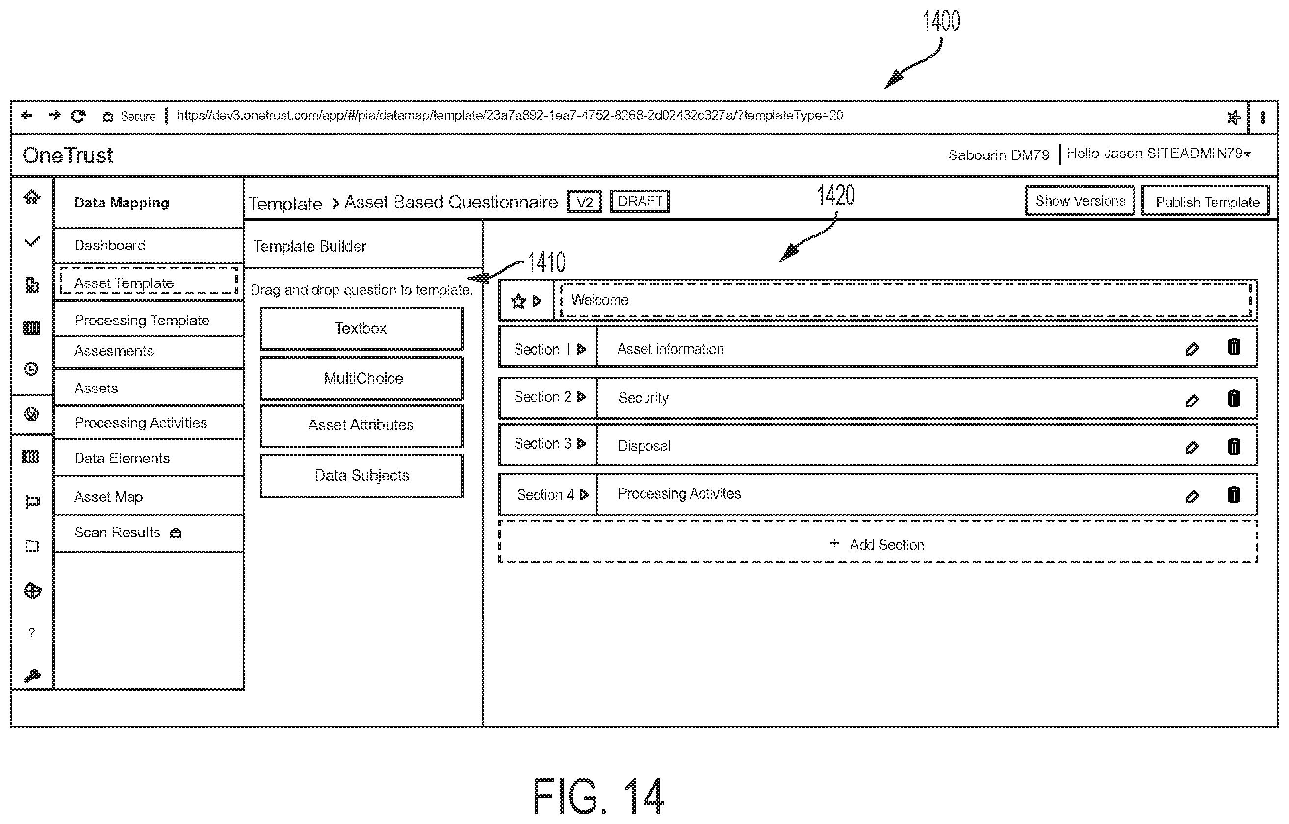 Patent US12147578 Figure 14 – Consent receipt management systems and related methods