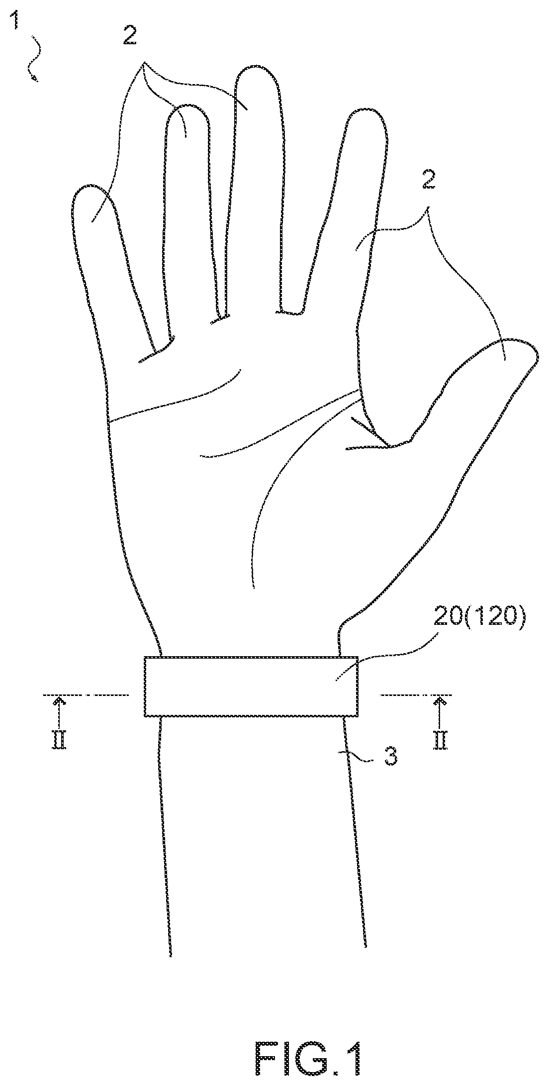 Patent US12147599 — Ultrasonic user interface device — Figure 1