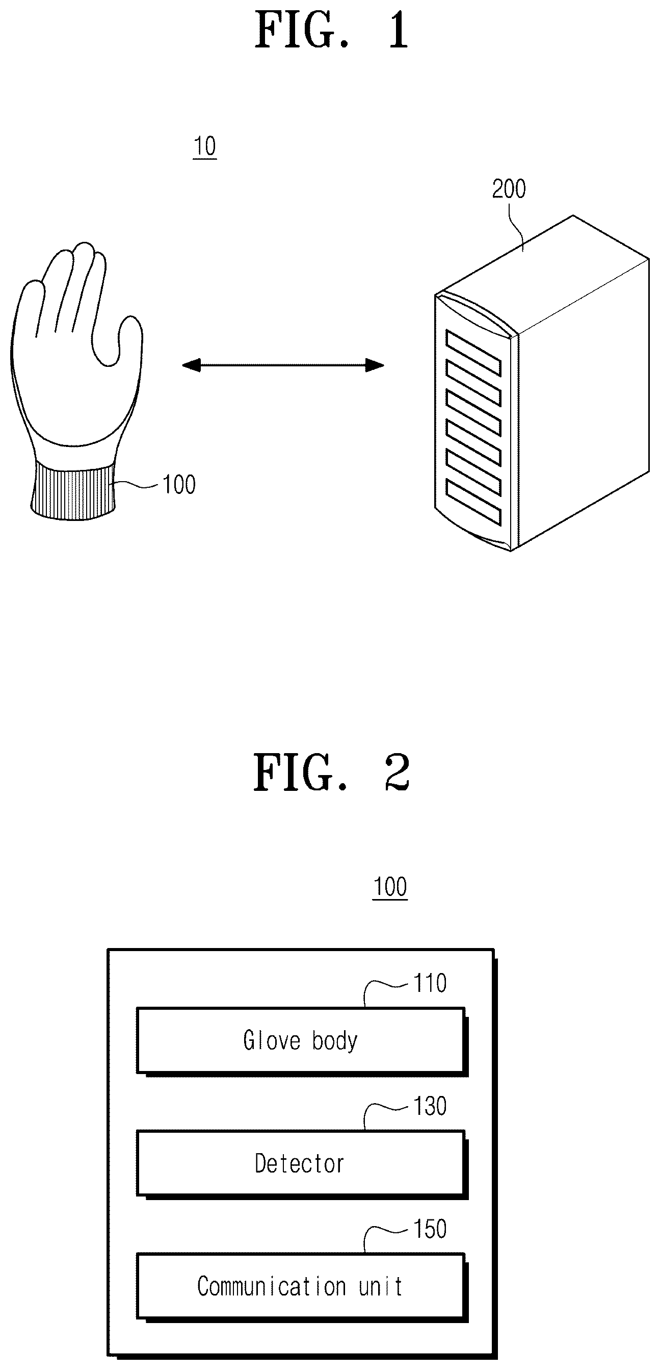 Patent US12147600 Figure 1 – Virtual reality glove having tension detector