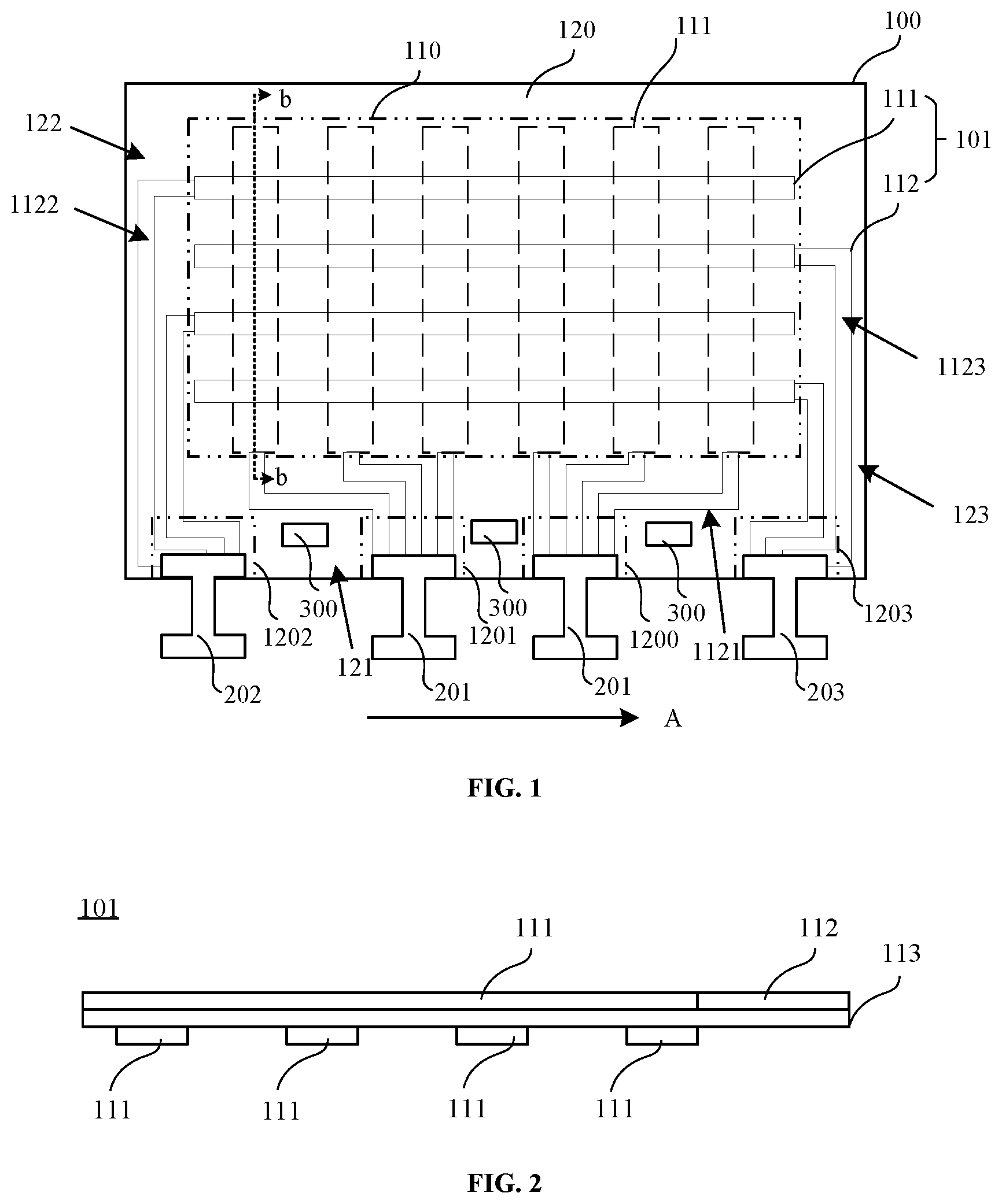 Patent US12147627 — Display panel and method for manufacturing same — Figure 1