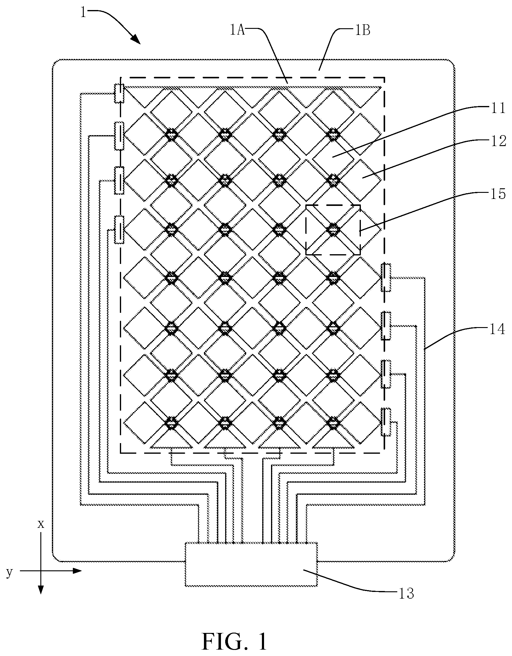 Patent US12147639 — Touch substrate and display panel — Figure 1