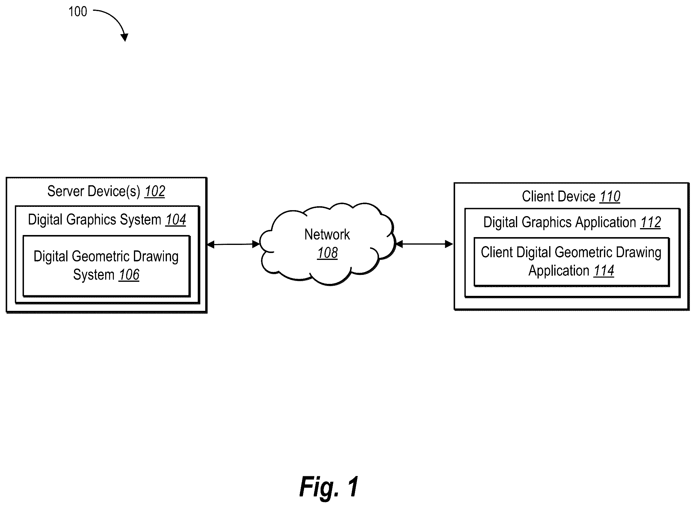 Patent US12147656 — Graphical user interfaces and techniques for generating digital spirographs — Figure 1