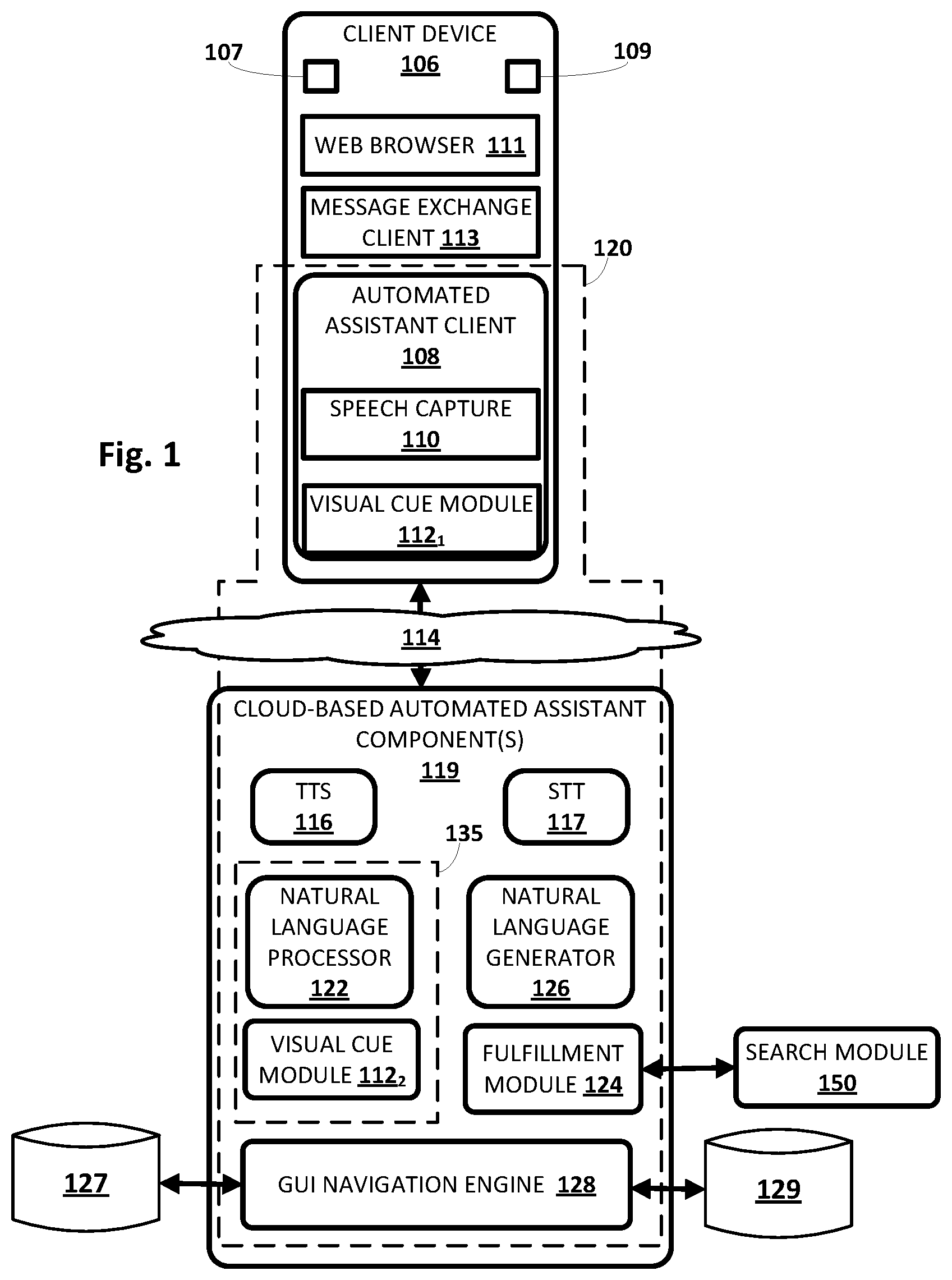 Patent US12147732 — Analyzing graphical user interfaces to facilitate automatic interaction — Figure 1