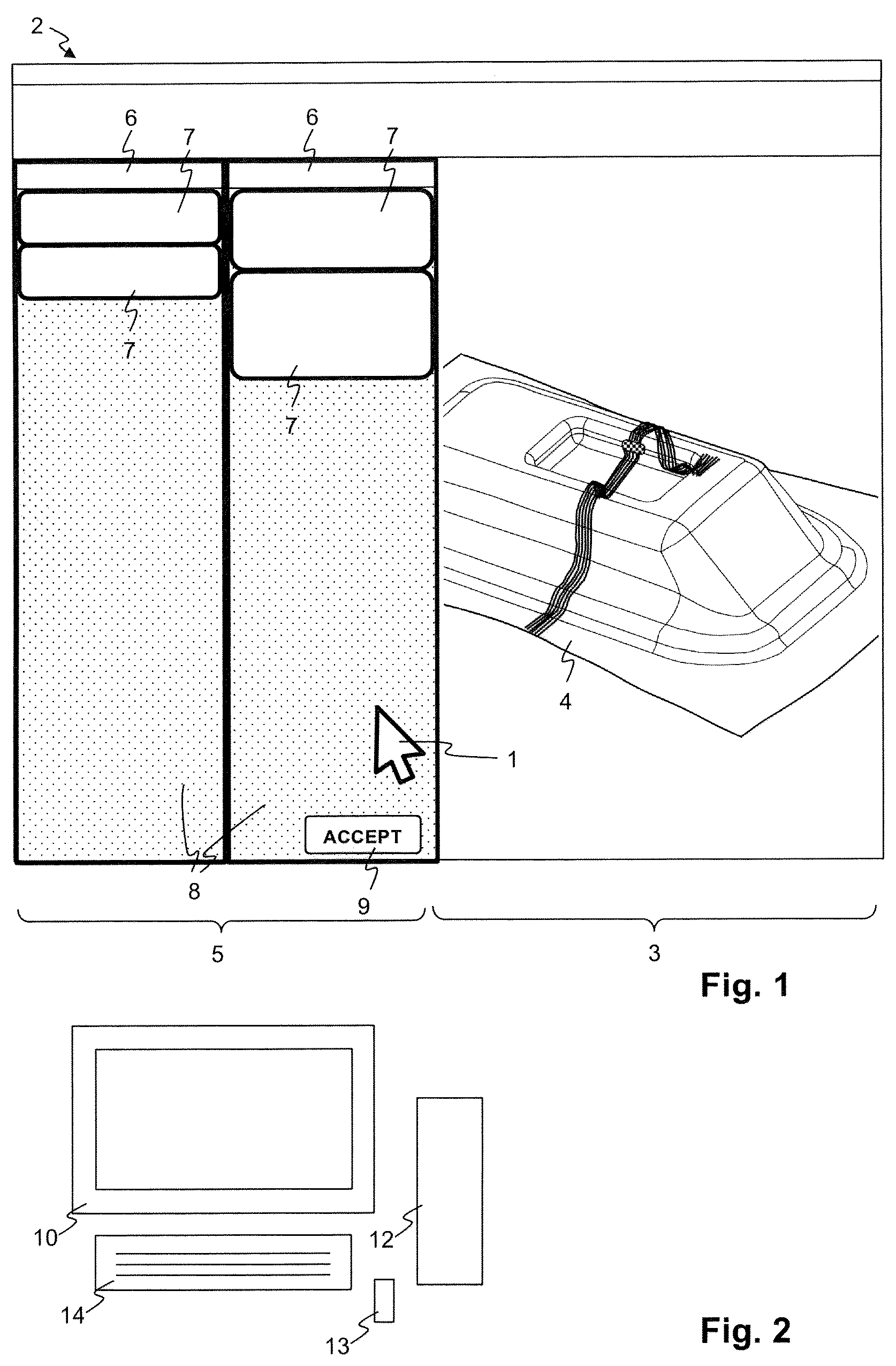 Patent US12147735 — Method for pointer-based user interaction in a CAE/CAD system — Figure 1
