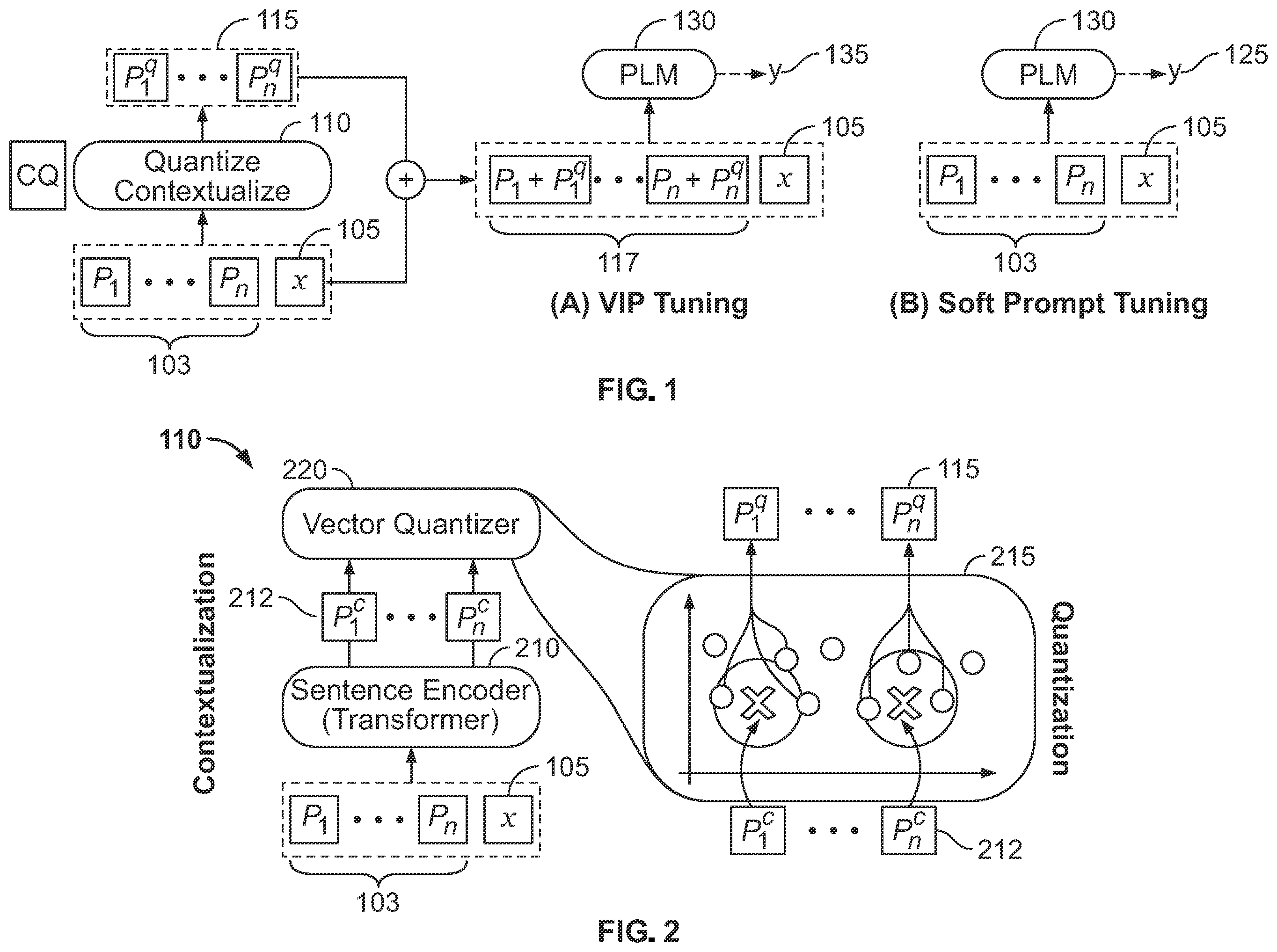 Patent US12147765 — Systems and methods for contextualized and quantized soft prompts for natural language understanding — Figure 1
