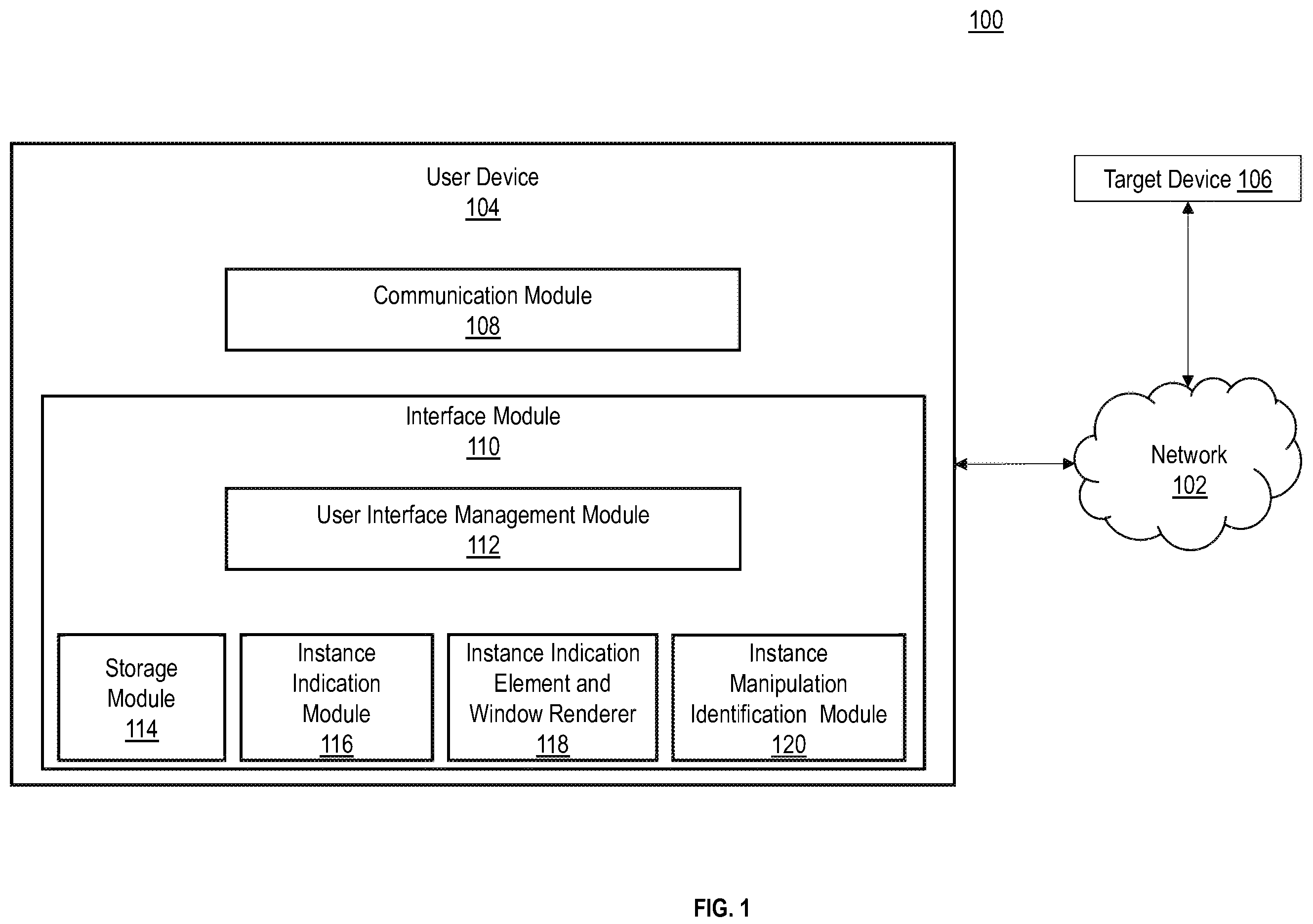 Patent US12147820 — Multi-instance user interface management — Figure 1