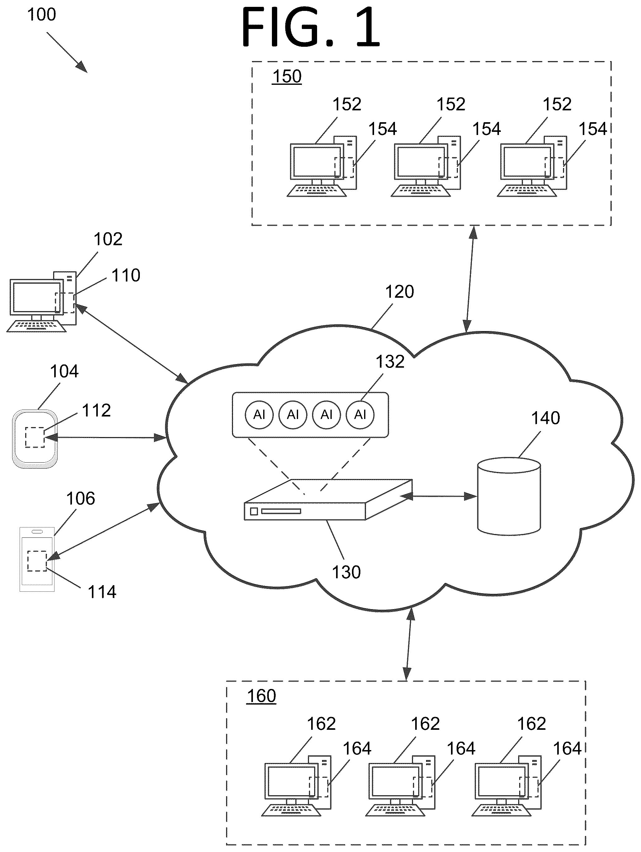 Patent US12147881 Figure 1 – Target-based schema identification and semantic mapping for robotic process automation