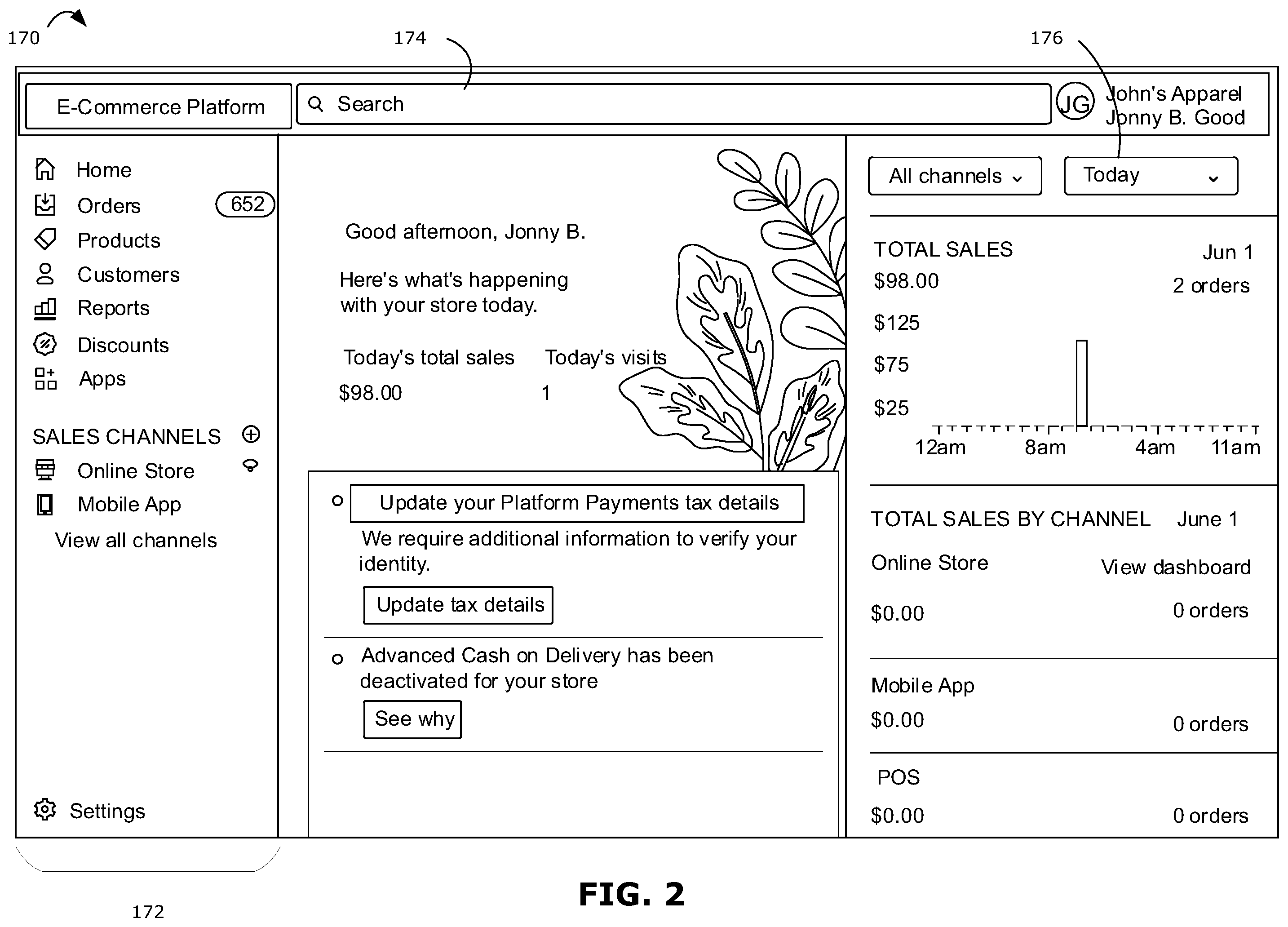 Patent US12147960 Figure 2 – Systems and methods for mobile point-of-sale transactions