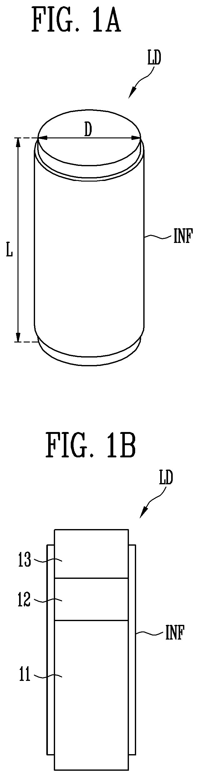 Patent US12155018 — Light-emitting device and display device including rod shaped light emitting elements and color conversion elements — Figure 1
