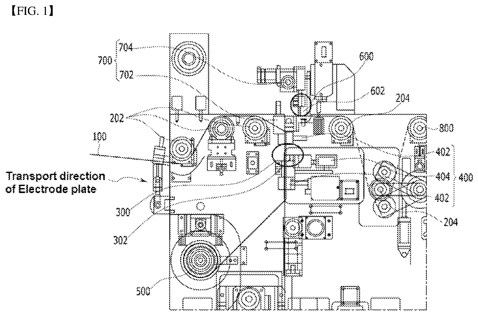 Patent US12155028 — Apparatus and method for continuously manufacturing electrode — Figure 1