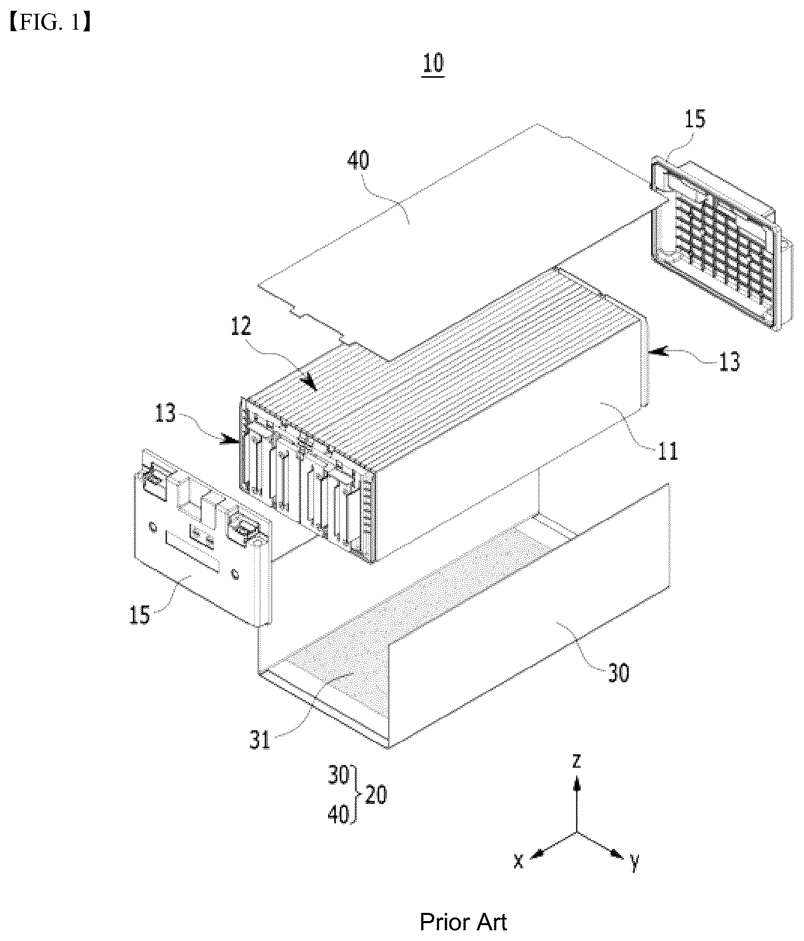 Patent US12155050 — Battery module and battery pack including the same — Figure 1