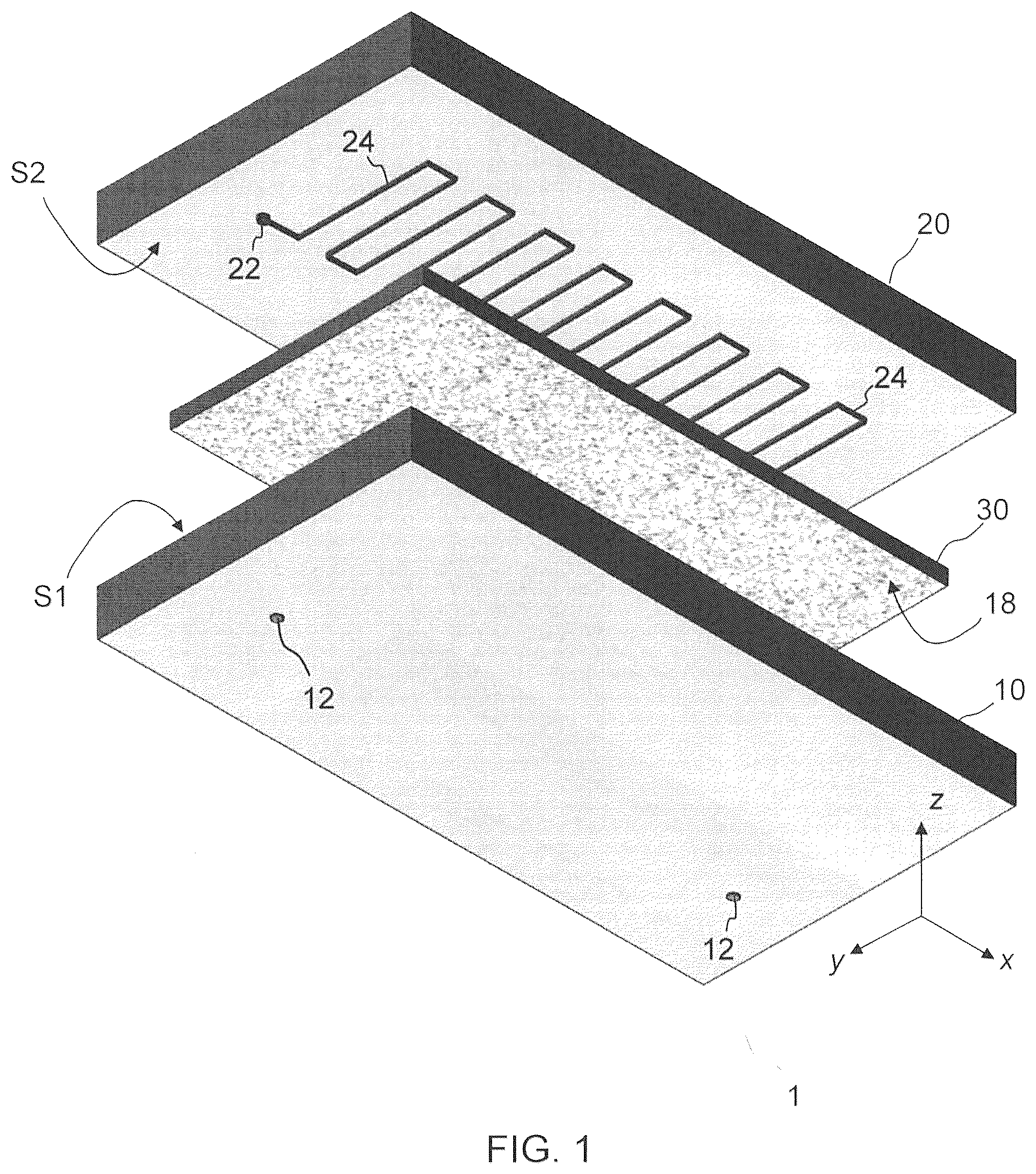 Patent US12155104 — Self-maintained flow cell device — Figure 1