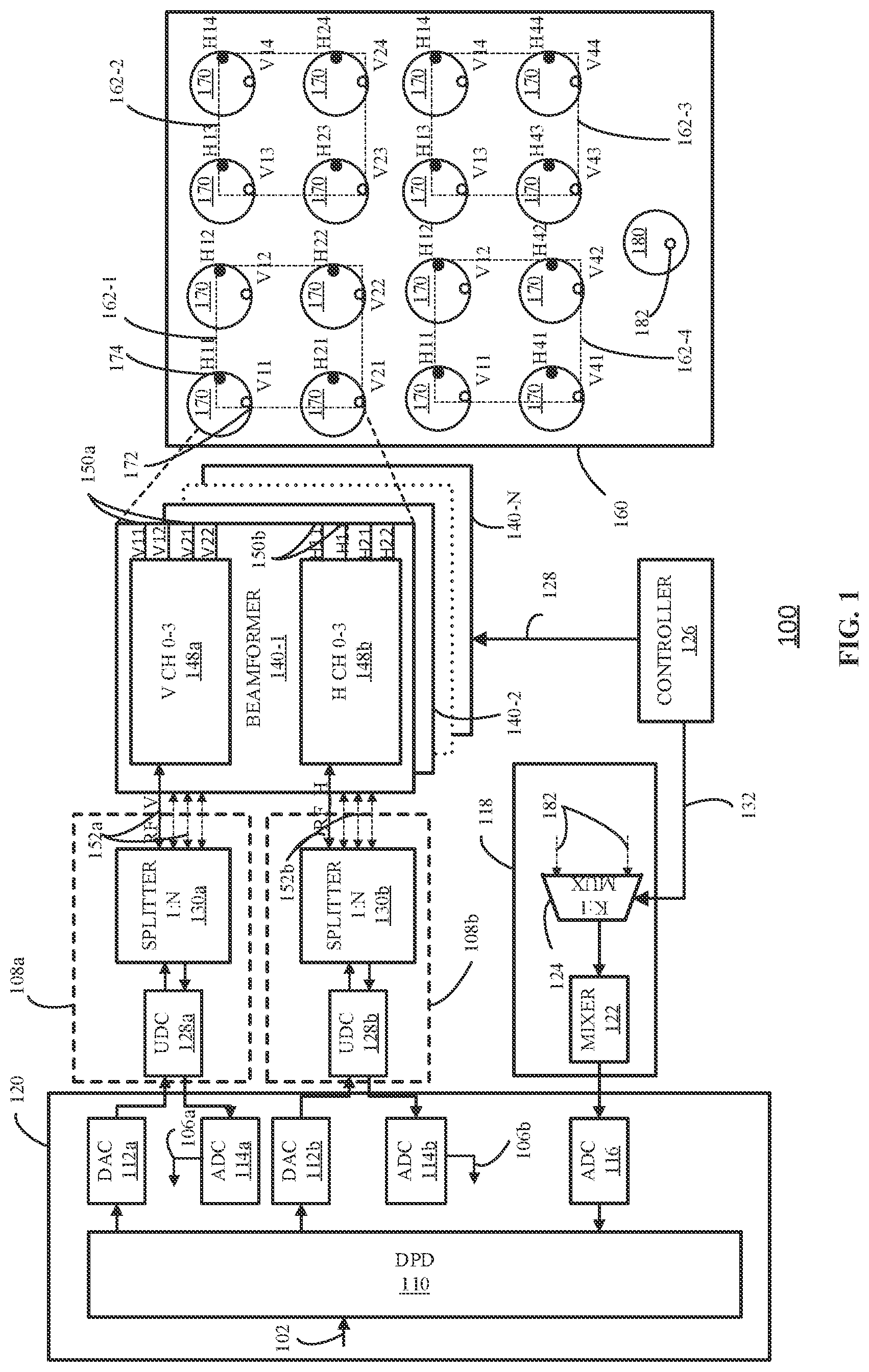 Patent US12155127 — MIMO antenna system and method — Figure 1
