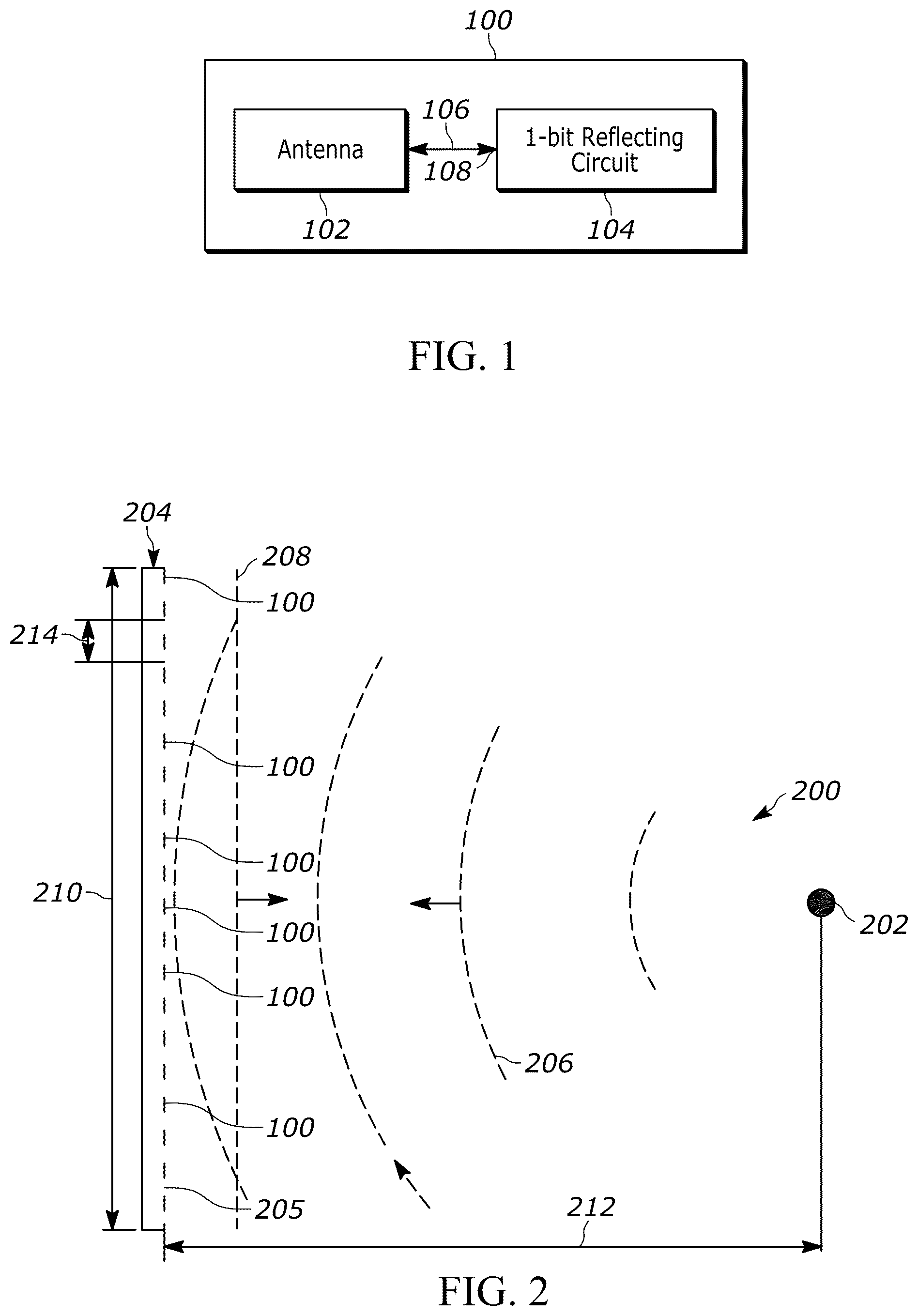Patent US12155128 — Electronically reconfigurable 1-bit phase quantization phased array element — Figure 1