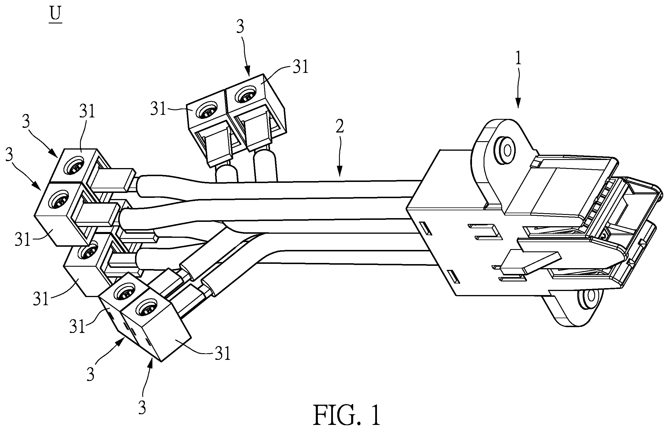 Patent US12155143 — Current transmission assembly and current transmission system — Figure 1