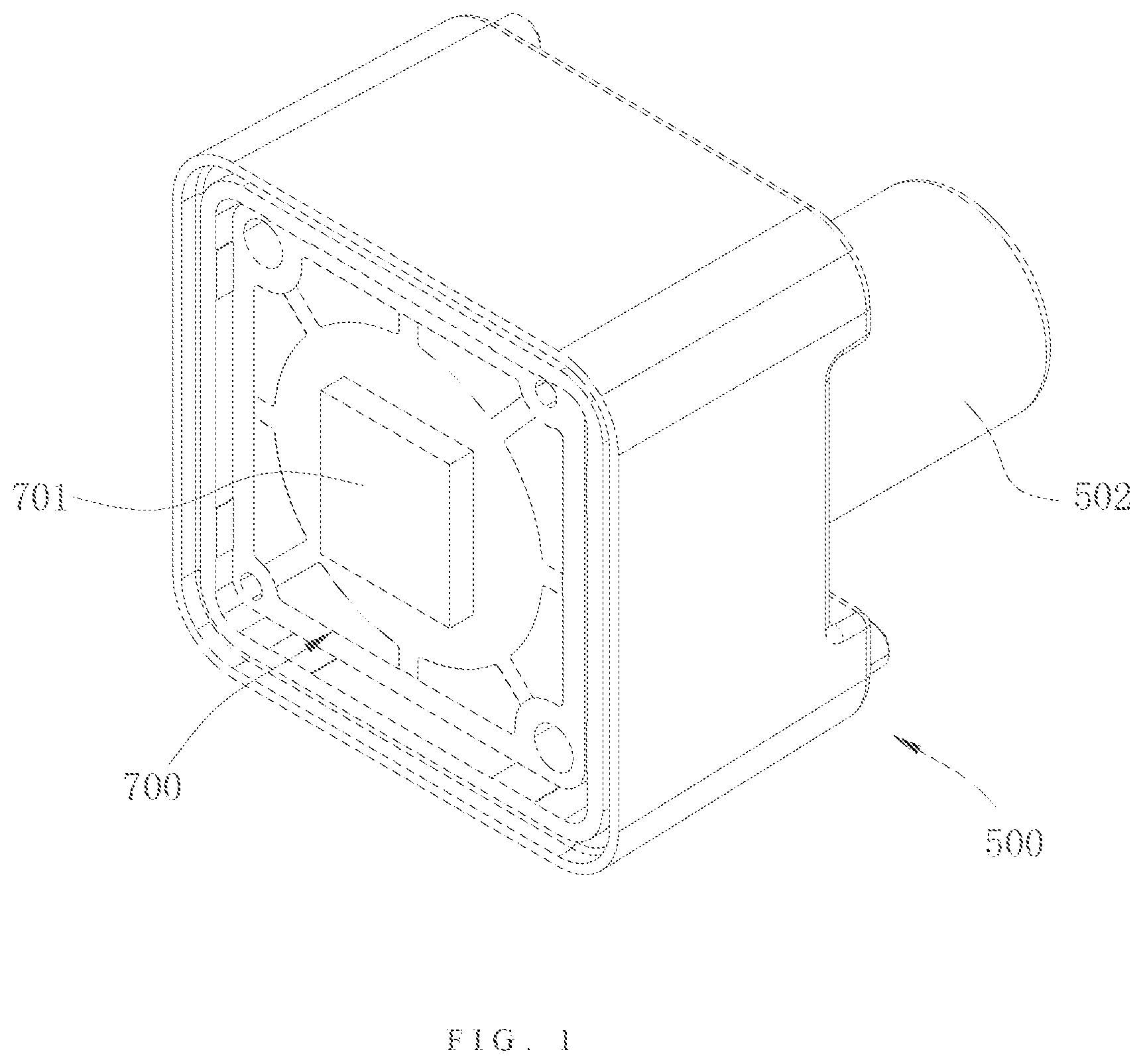 Patent US12155154 — Floating connector and assembly thereof — Figure 1