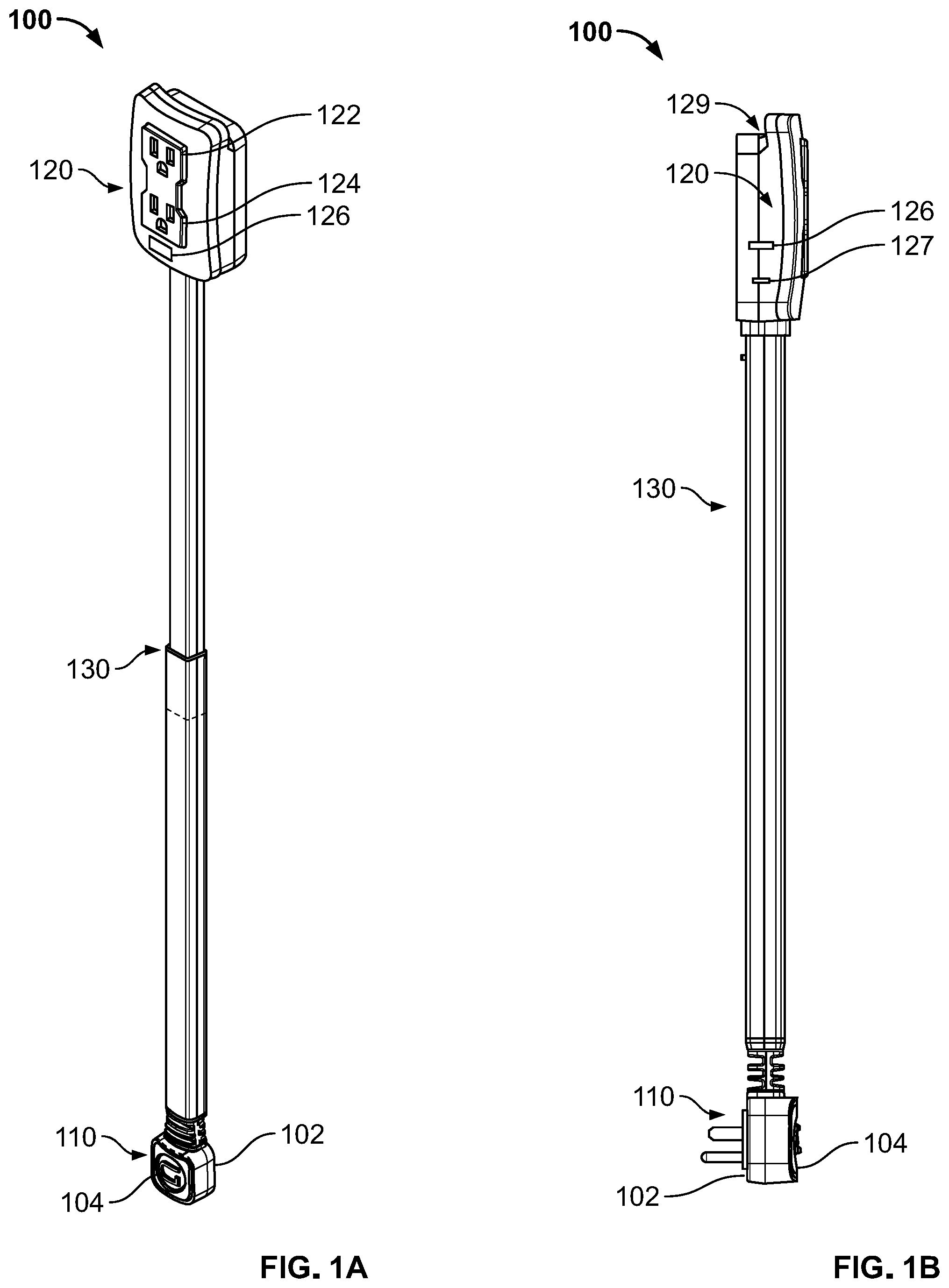 Patent US12155158 — Wall mounting outlet extender — Figure 1