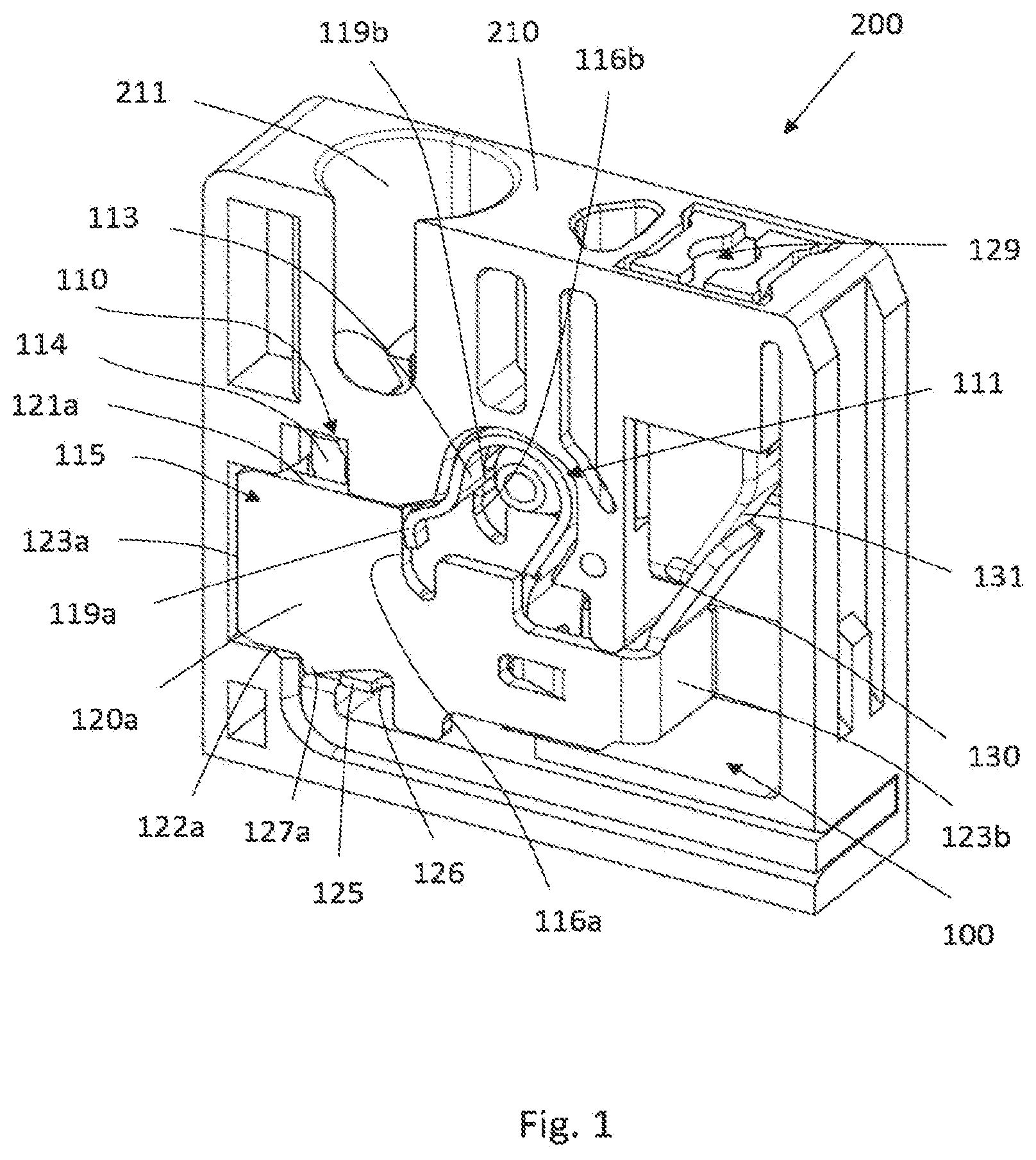 Patent US12155166 — Connection arrangement, connection clamp and electronic device — Figure 1