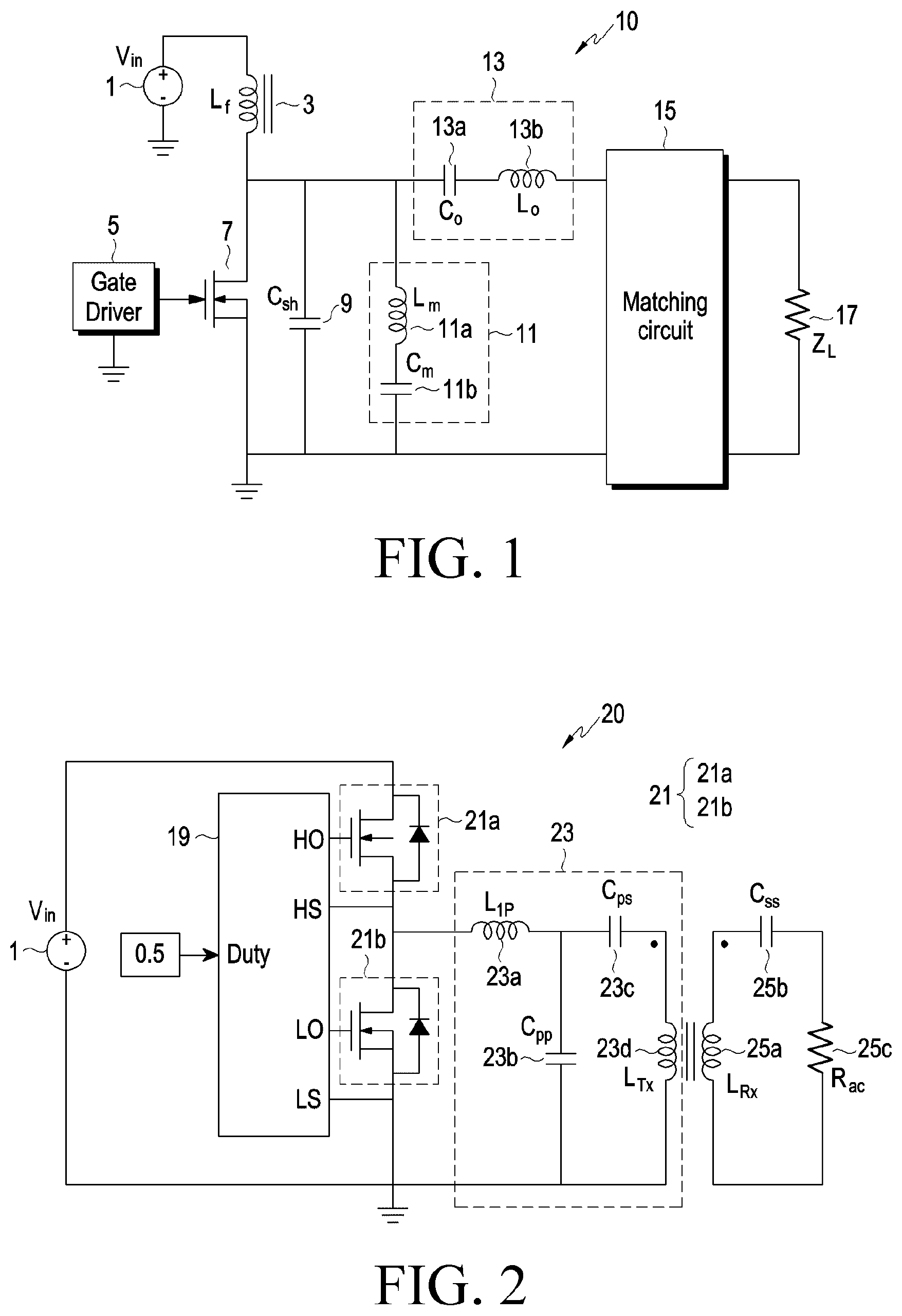 Patent US12155235 — Electronic device including matching circuit for reducing harmonics — Figure 1