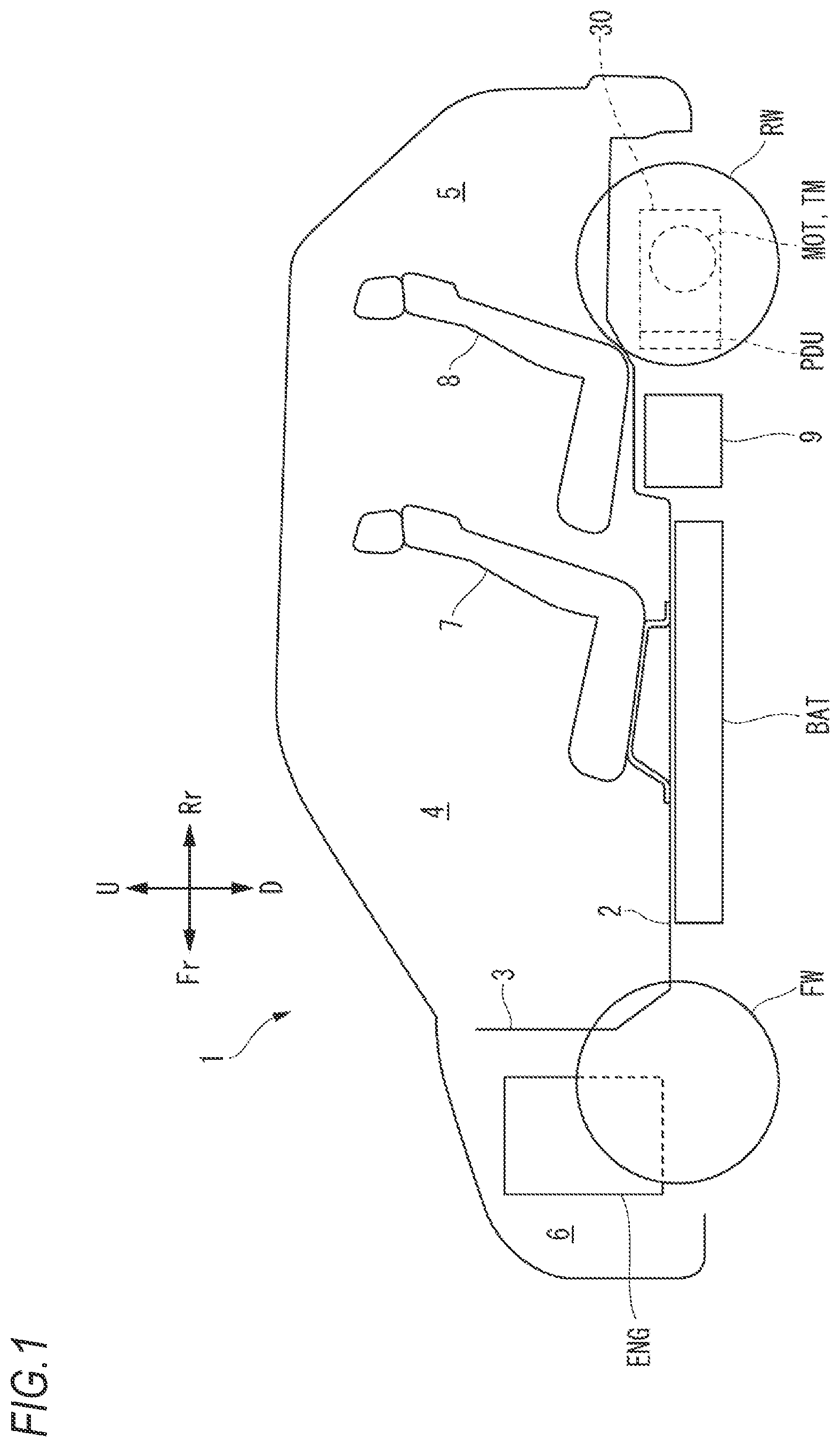 Patent US12155277 — Driving unit and vehicle — Figure 1