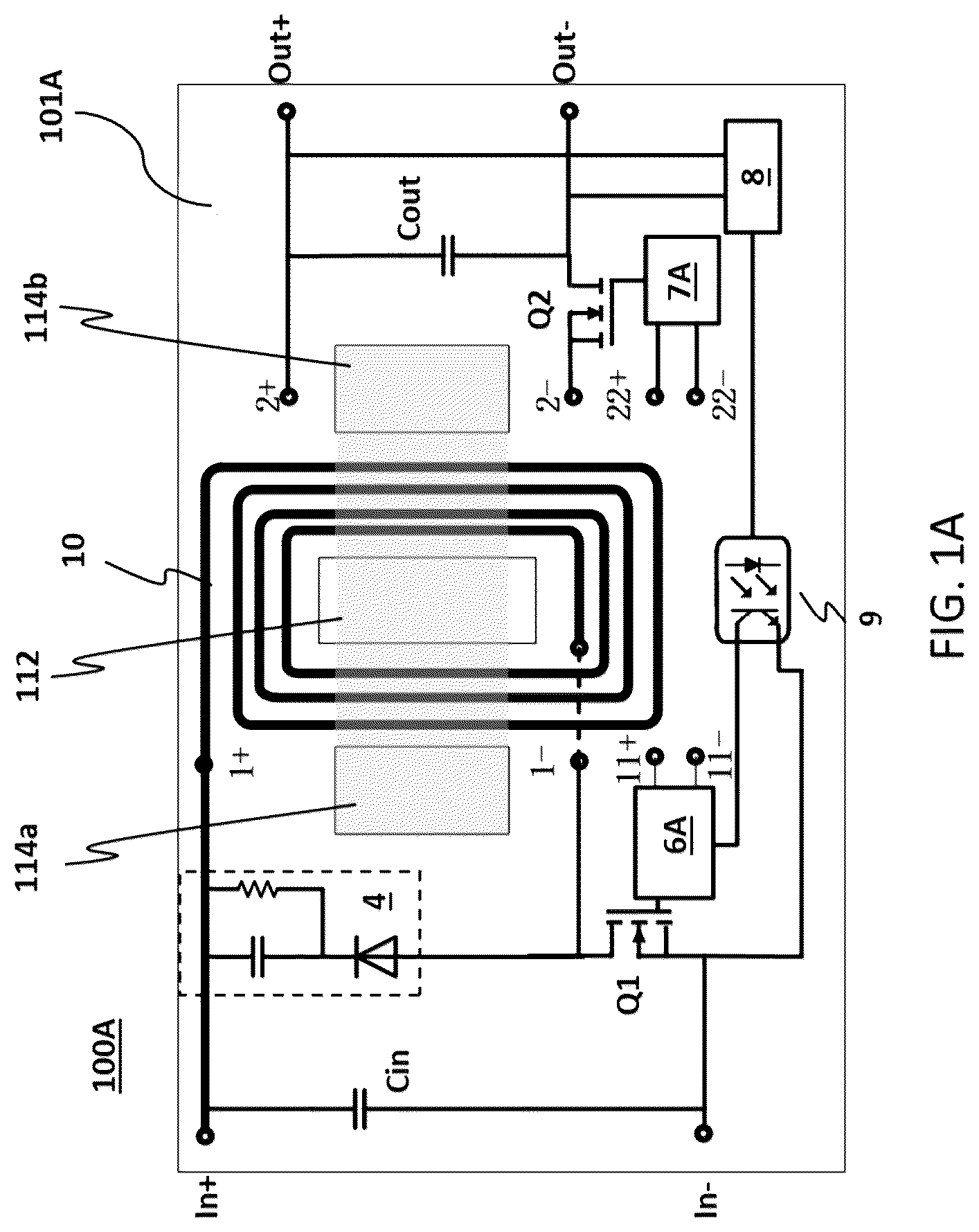 Patent US12155313 Figure 1 – Multi-functional PCB for assembling GaN-based power converter