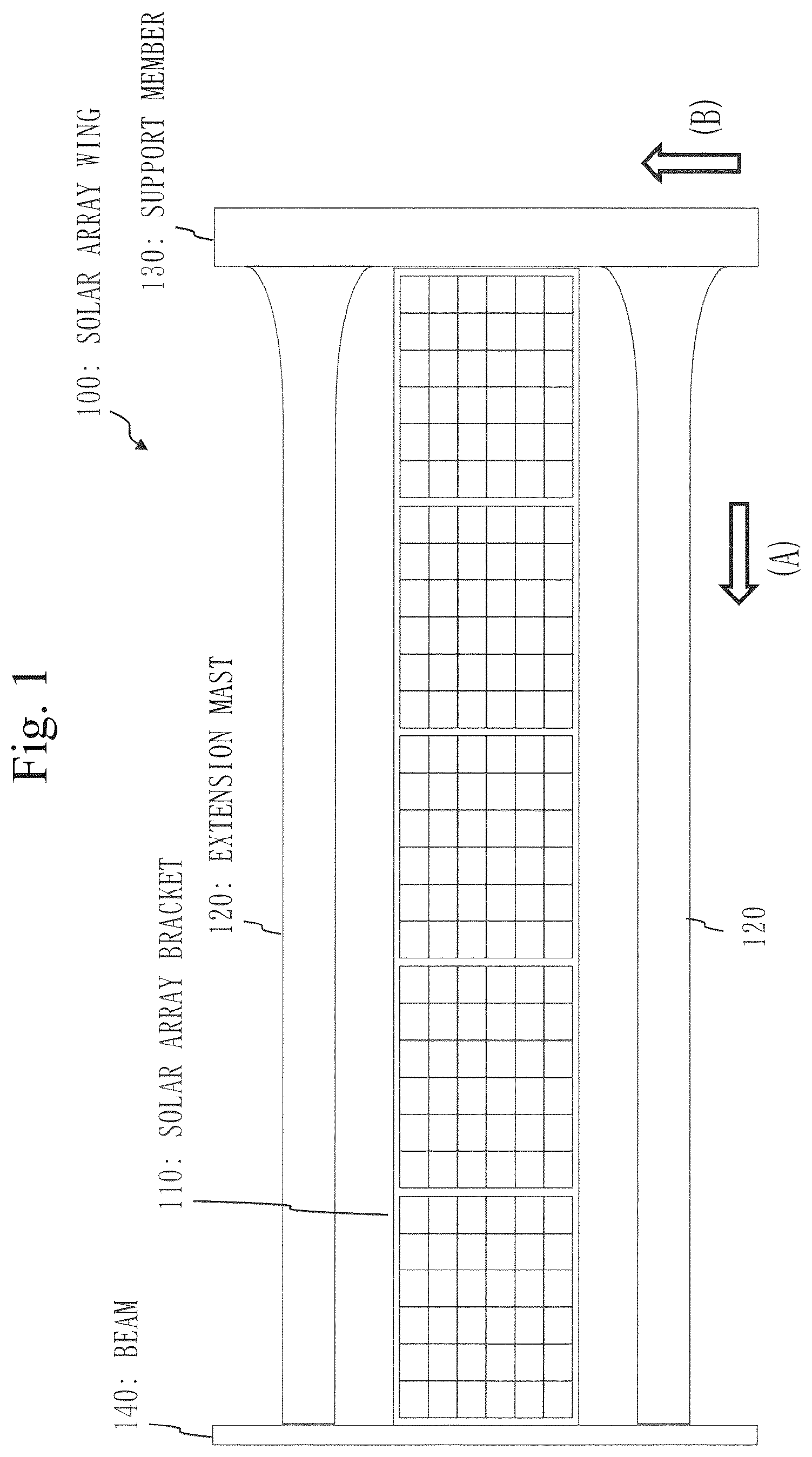 Patent US12155346 — Solar array wing — Figure 1
