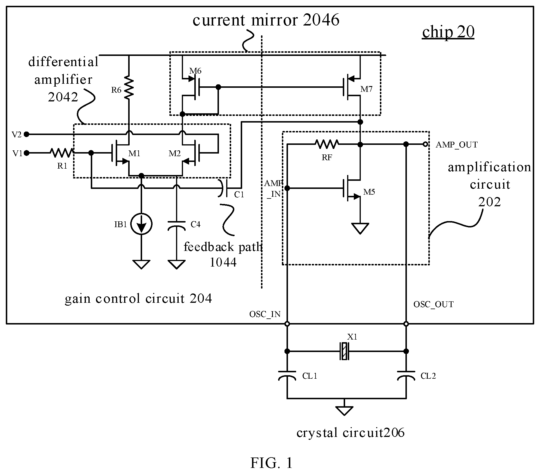 Patent US12155351 — Oscillator circuit, chip and electronic device — Figure 1
