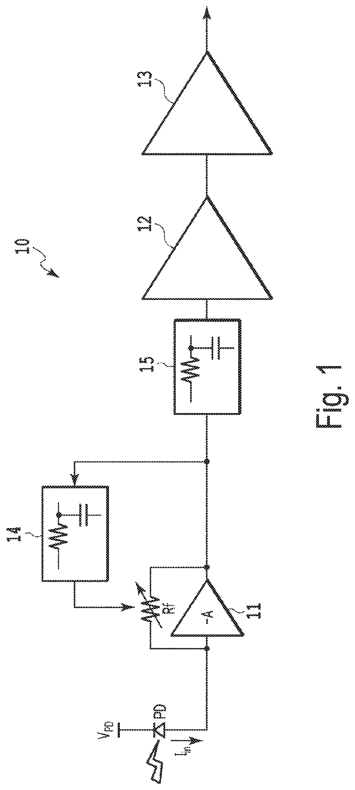 Patent US12155358 — Transimpedance amplifier — Figure 1