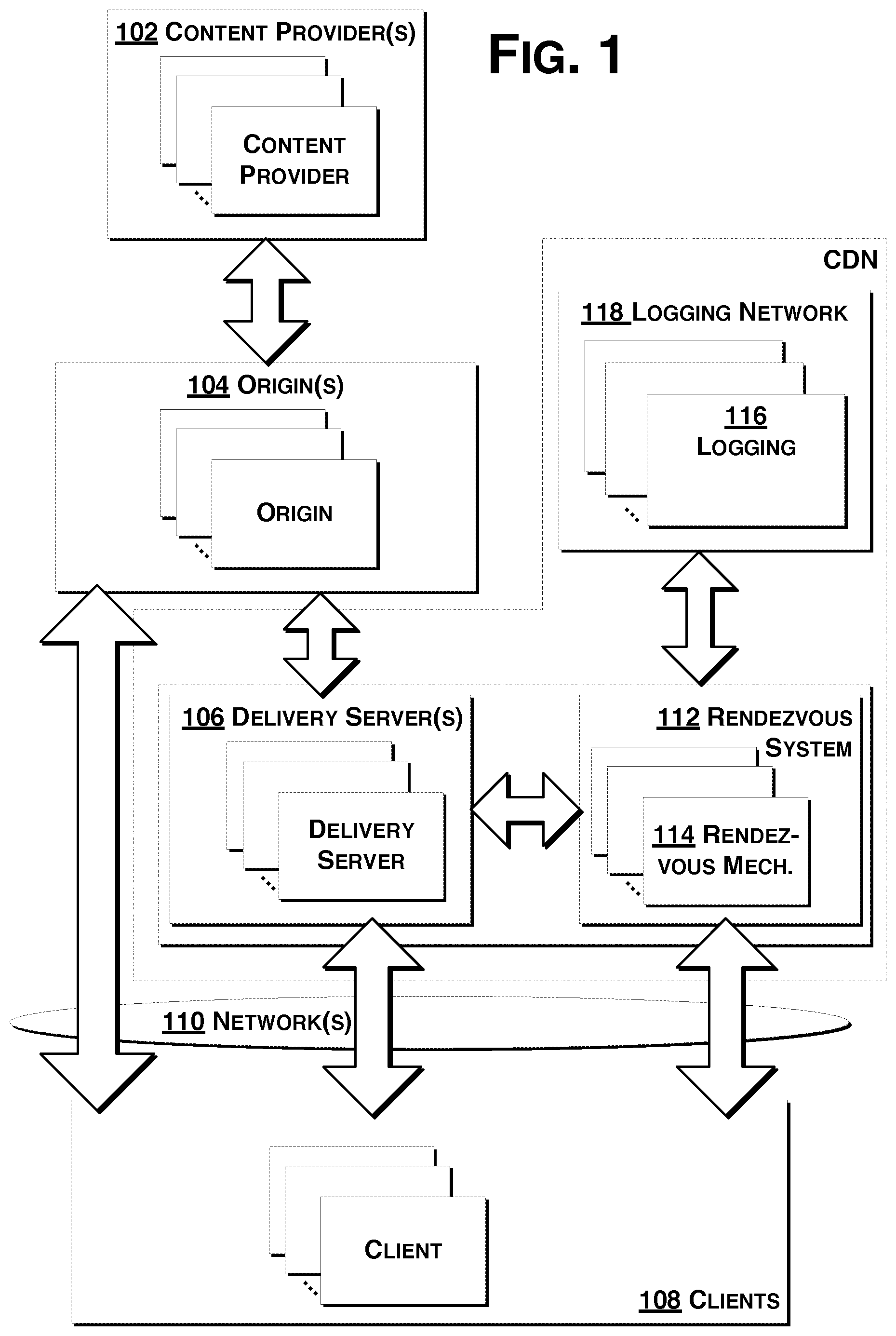 Patent US12155584 — Store and forward logging in a content delivery network — Figure 1