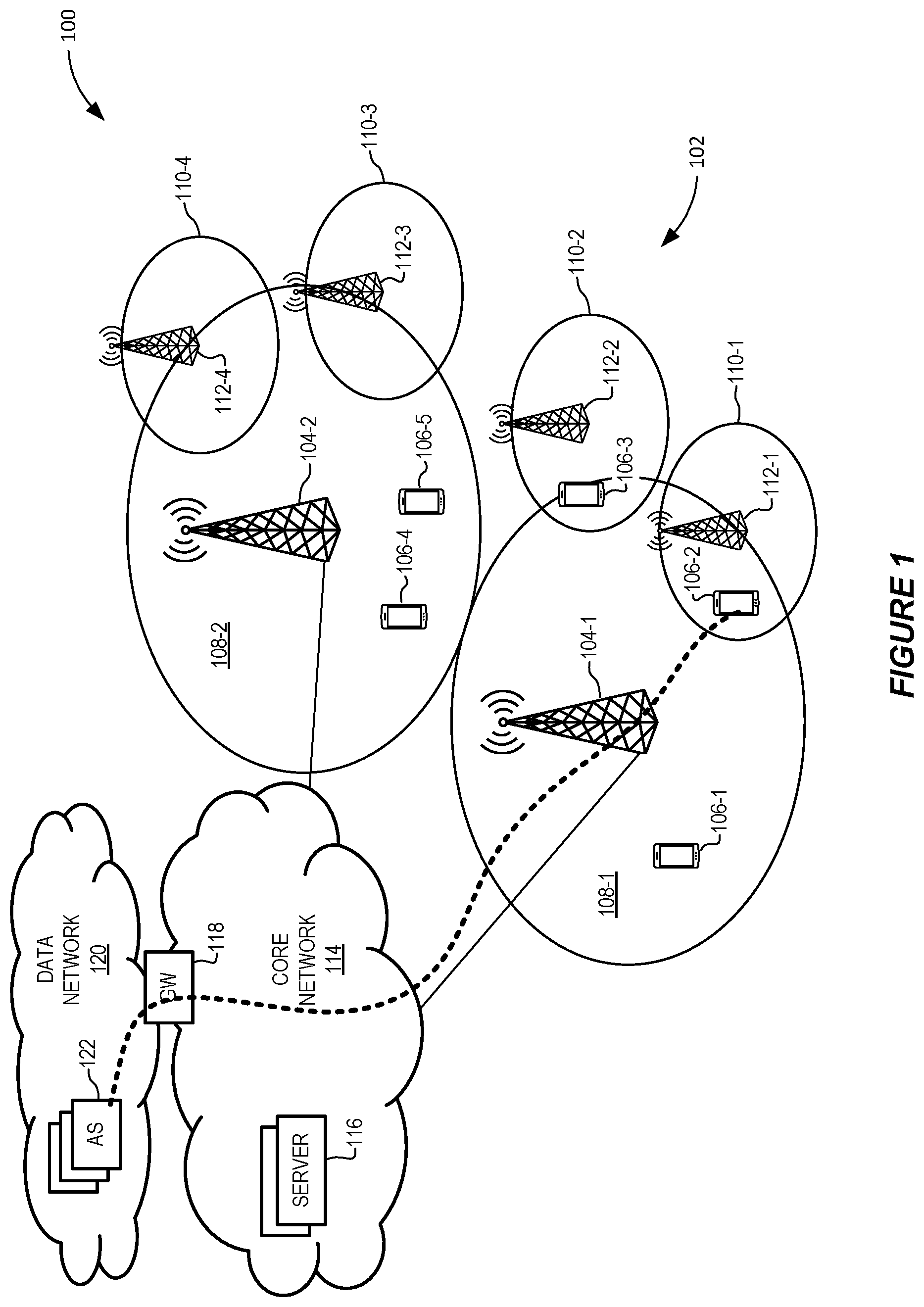 Patent US12155592 — Collision management of LTE NR reference signals — Figure 1