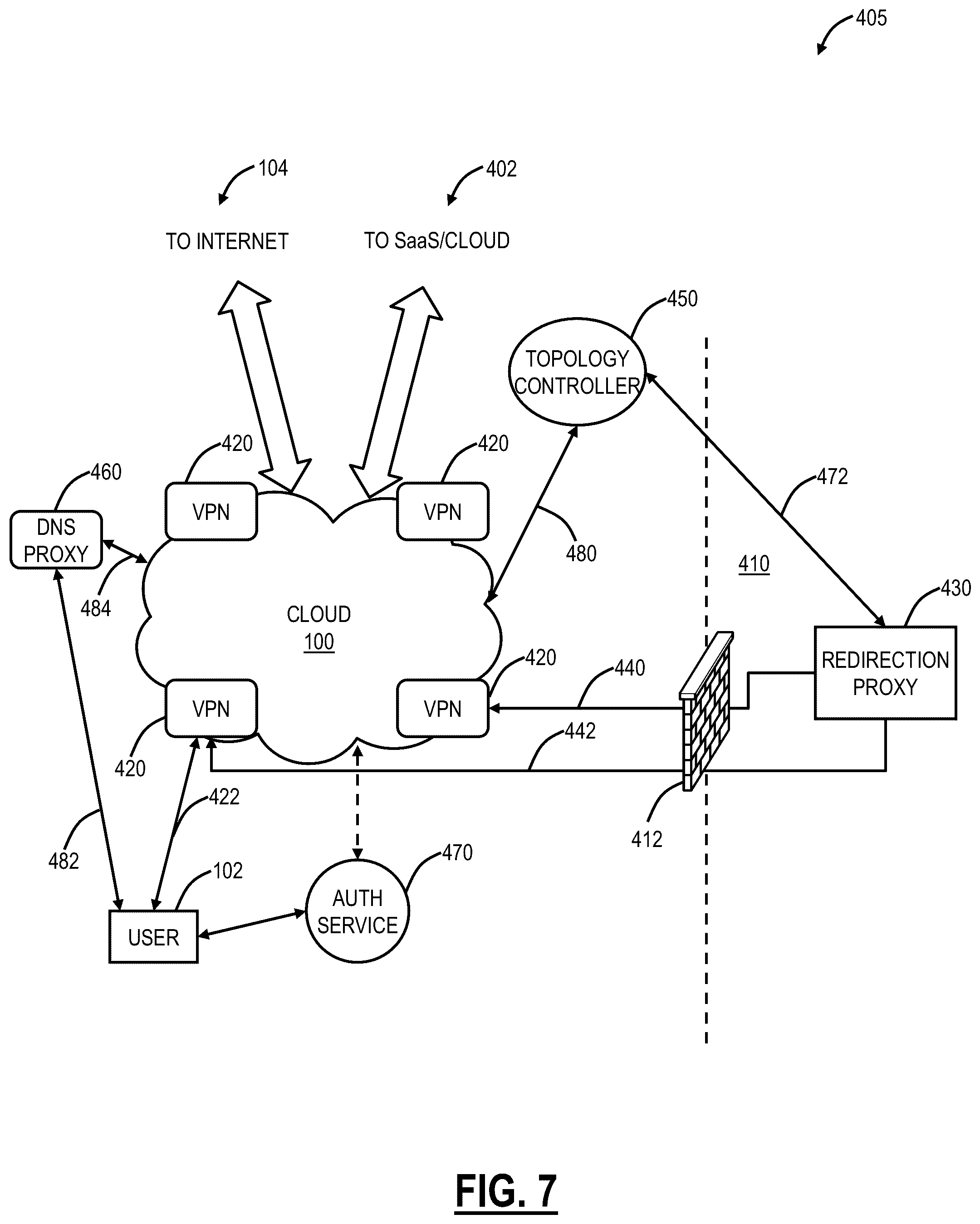 Patent US12155630 Figure 6 – Systems and methods for providing private application access via client to client and server to client communication through a cloud-based system
