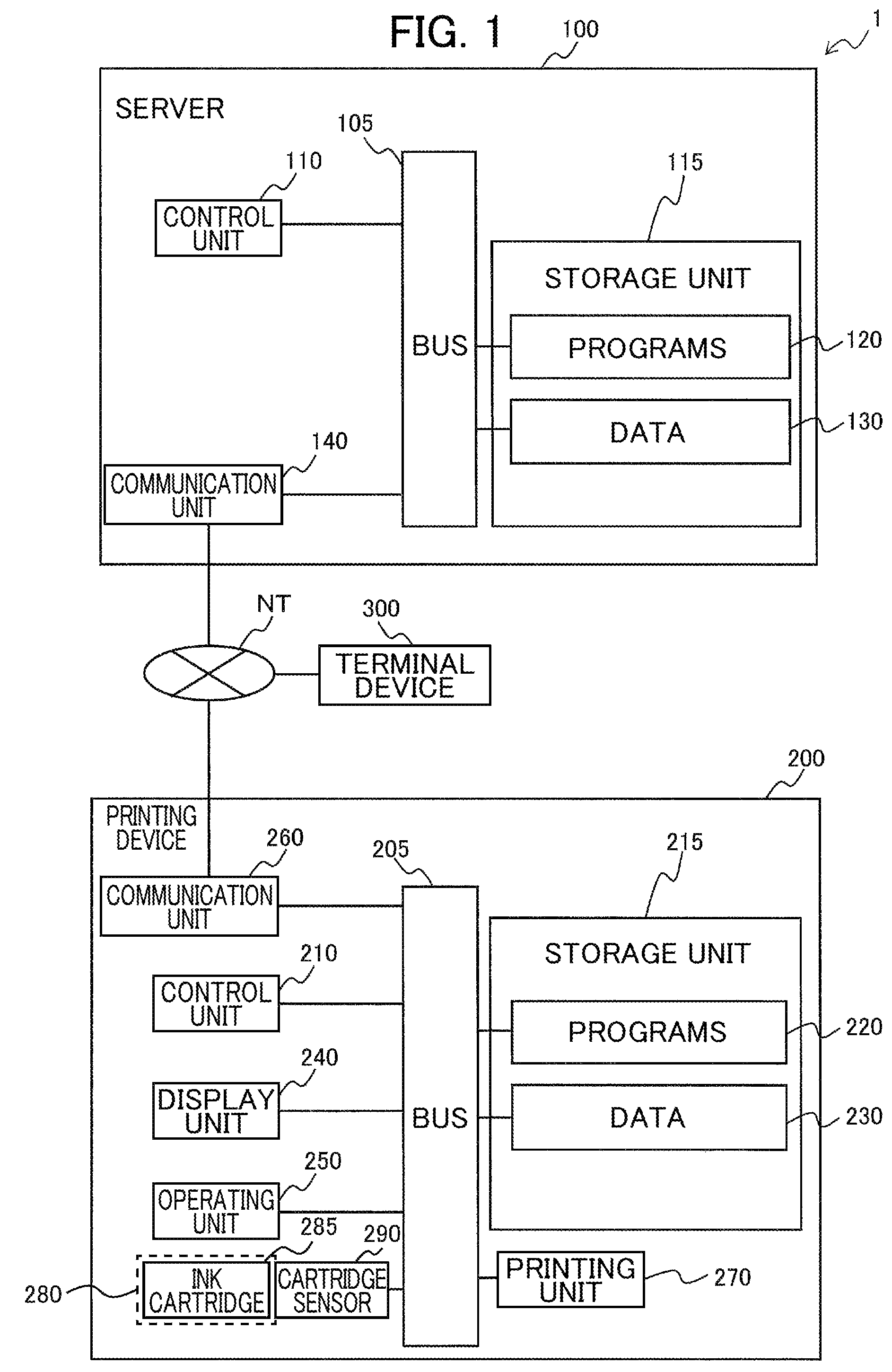 Patent US12155805 — Consuming device operating while consuming consumable and consumption management system including server and the consuming device — Figure 1