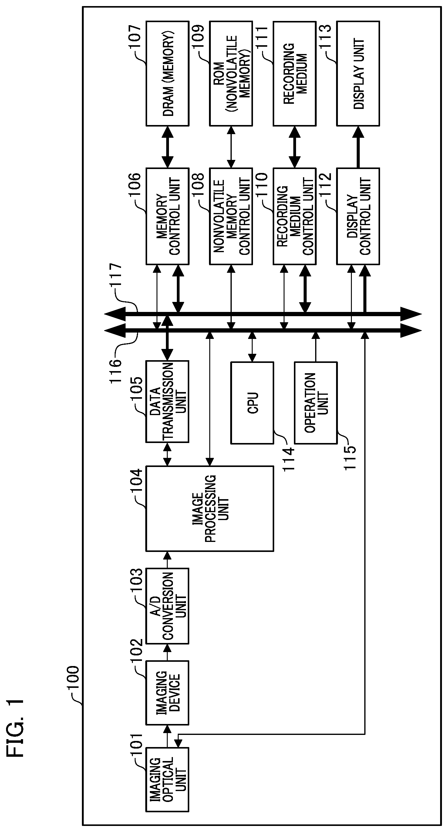 Patent US12155924 Figure 1 – Image processing device, control method thereof, imaging apparatus, and program storage medium