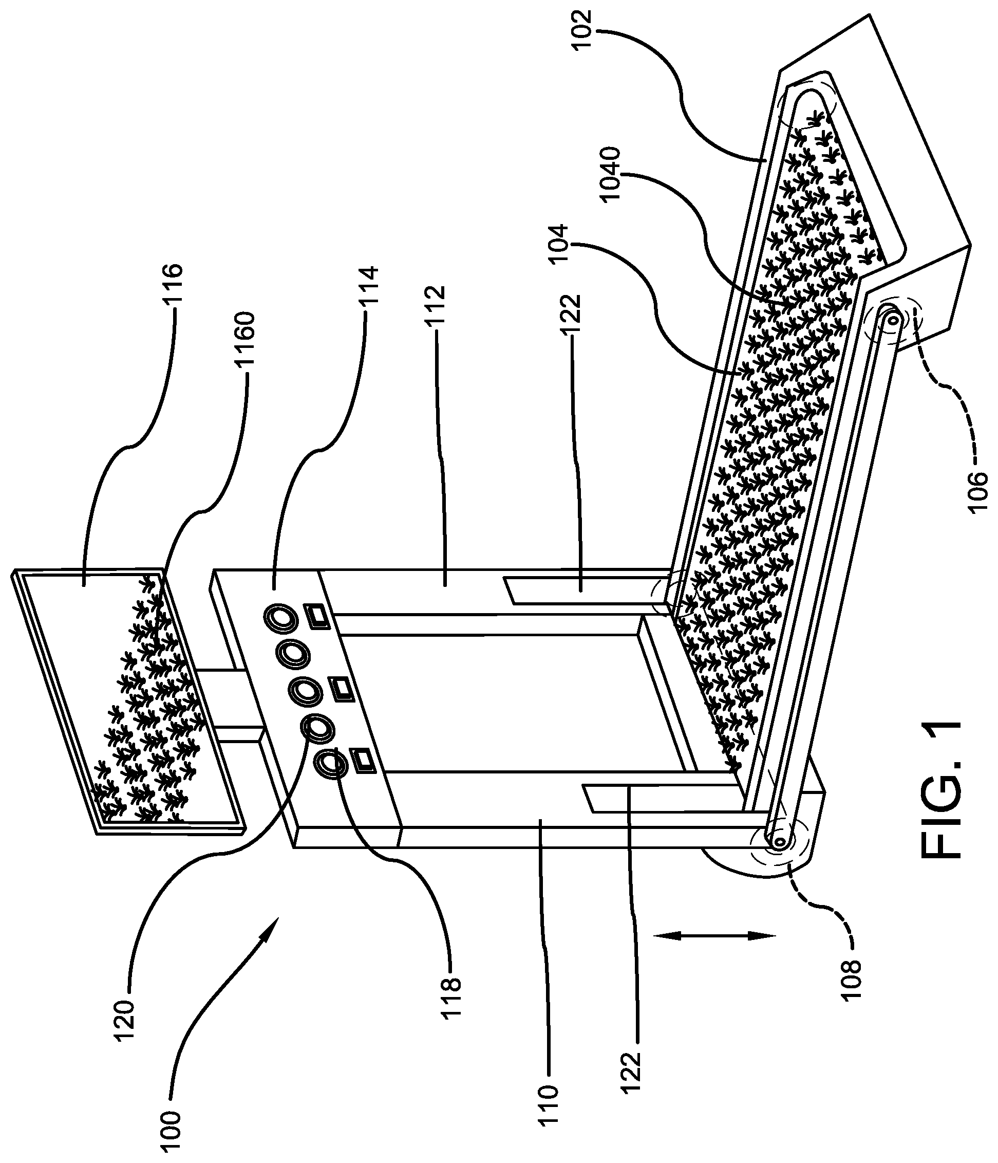 Patent US12157032 — Artificial terrain treadmill belts and treadmills — Figure 1