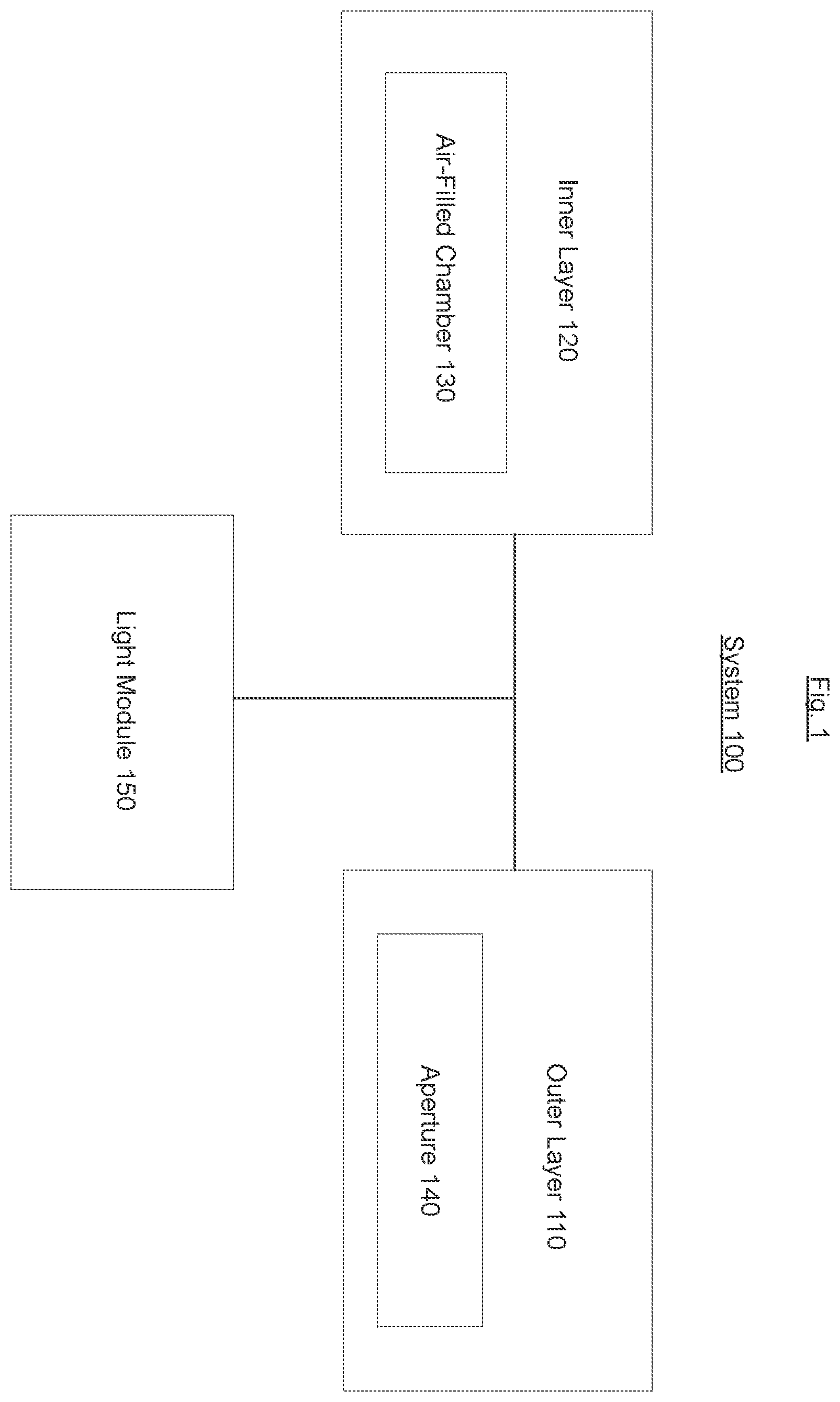 Patent US12157037 — Two layer recreational air-tight object having a patterned illuminated surface — Figure 1