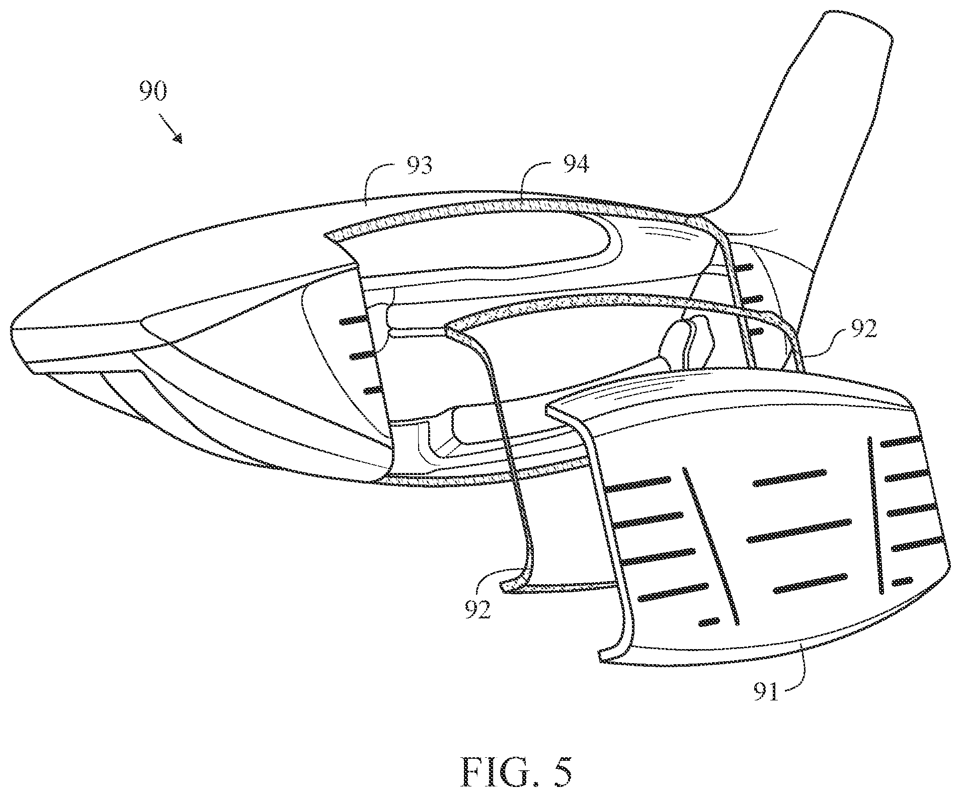 Patent US12157038 Figure 5 – Golf club head with miter joint for brazing