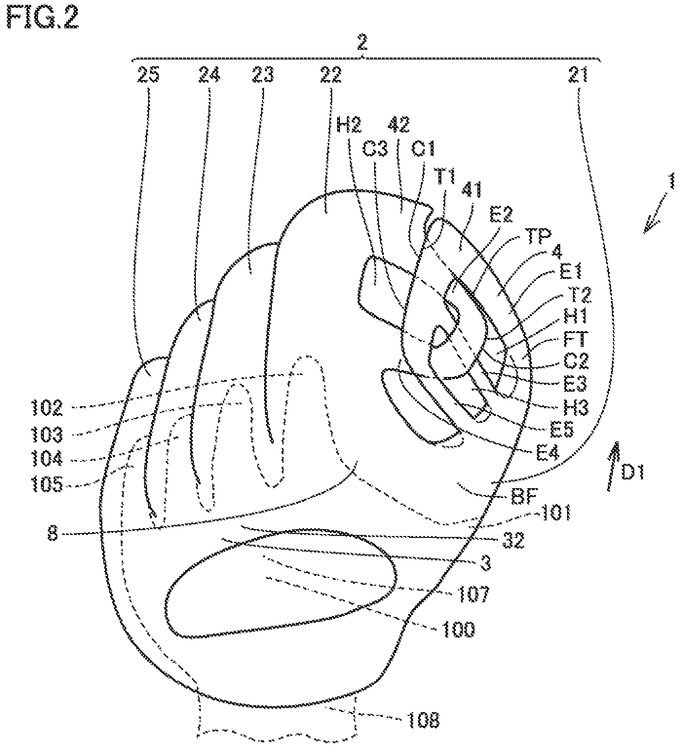 Patent US12157048 Figure 2 – Baseball or softball glove