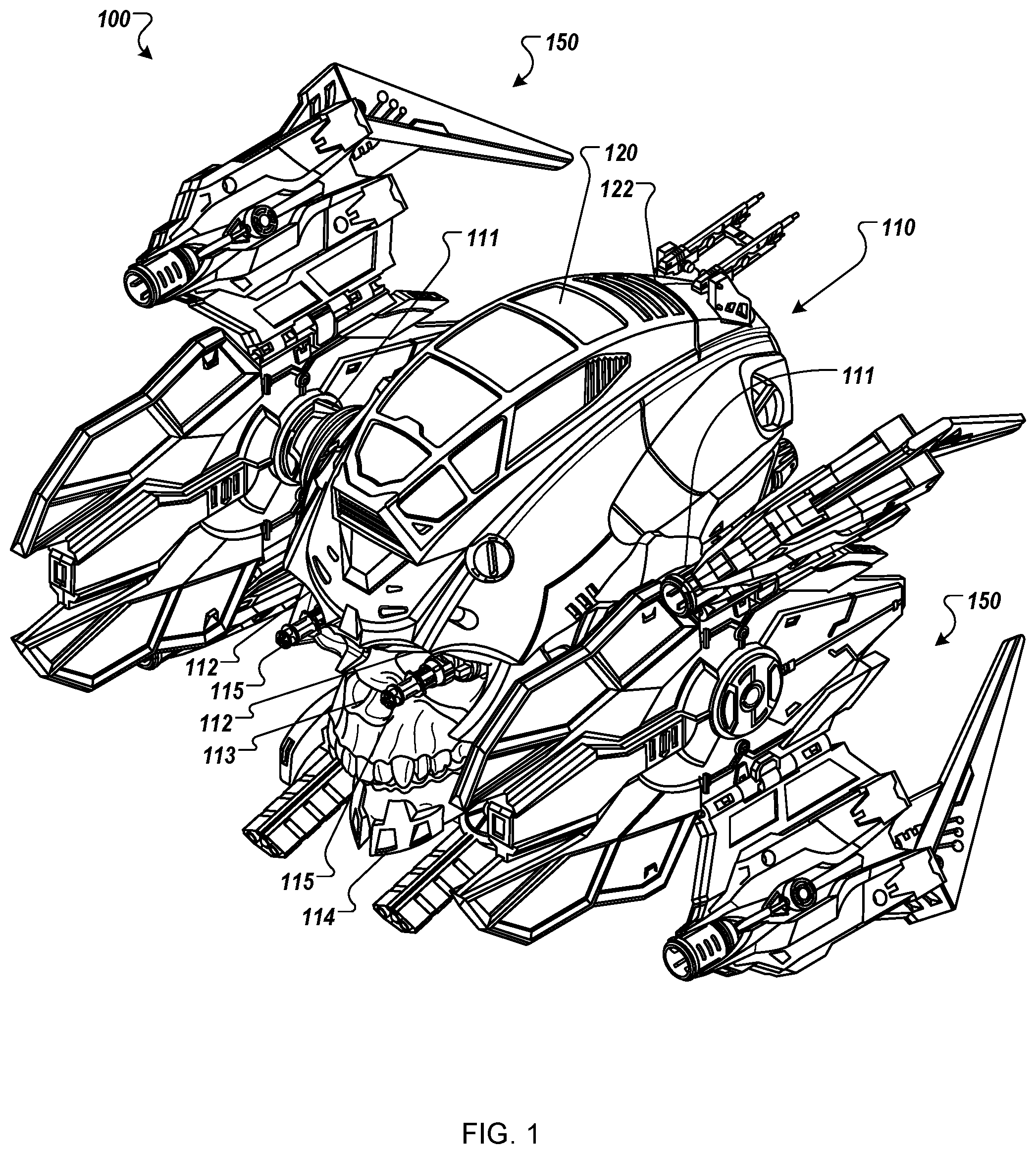 Patent US12157066 — Toy vehicle with modular seat — Figure 1