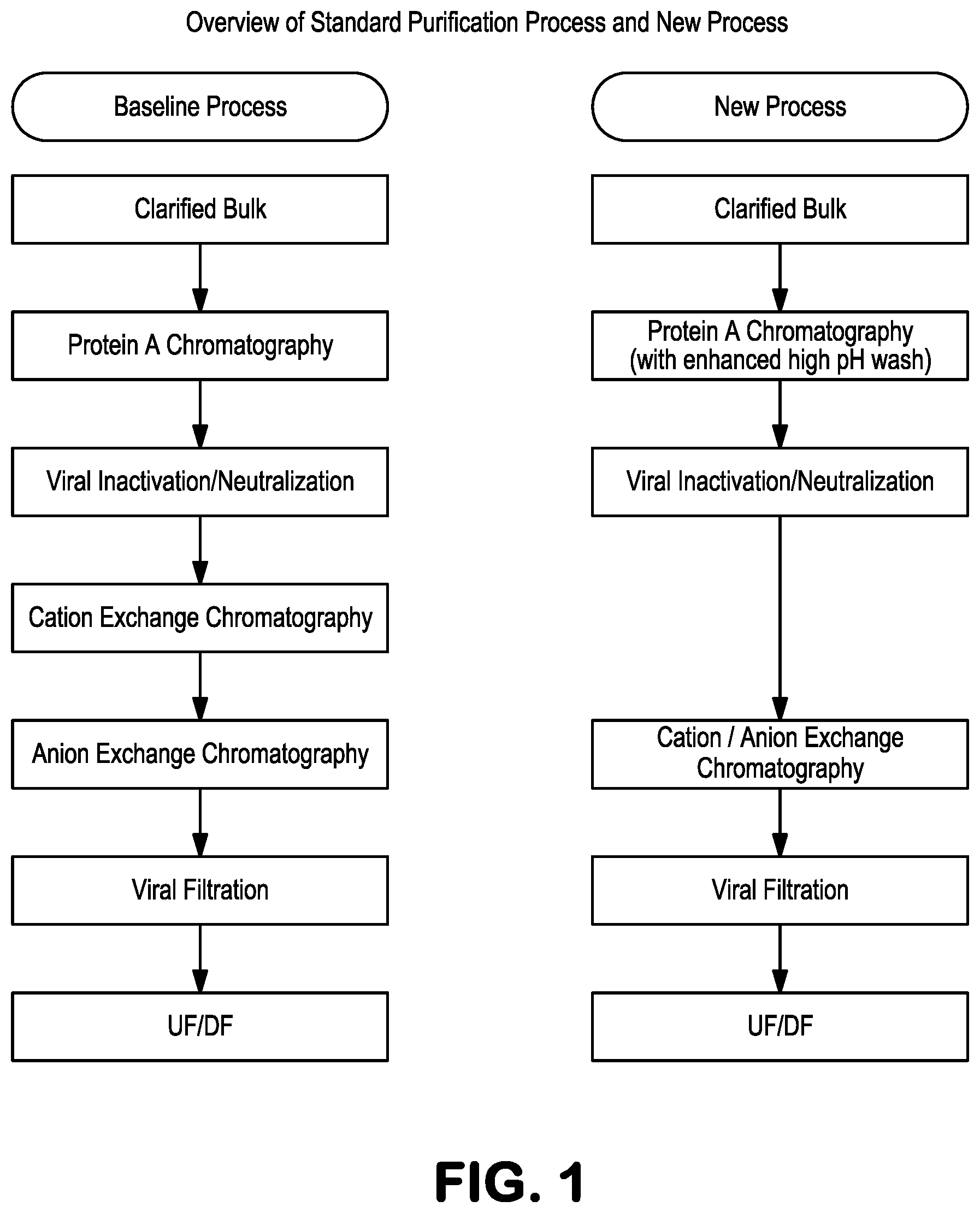 Patent US12157073 — Use of alkaline washes during chromatography to remove impurities — Figure 1