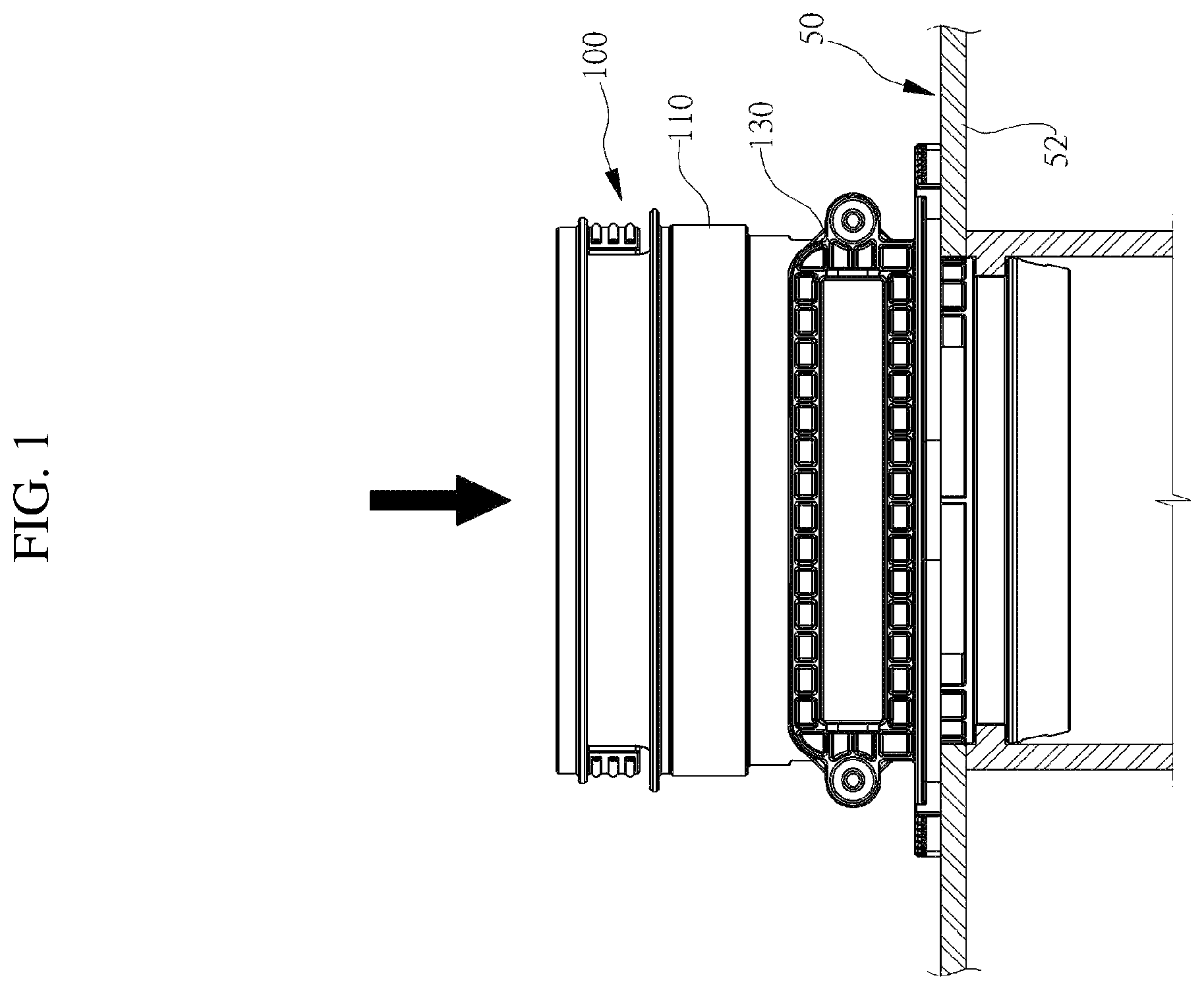Patent US12157082 — Removable filter system — Figure 1