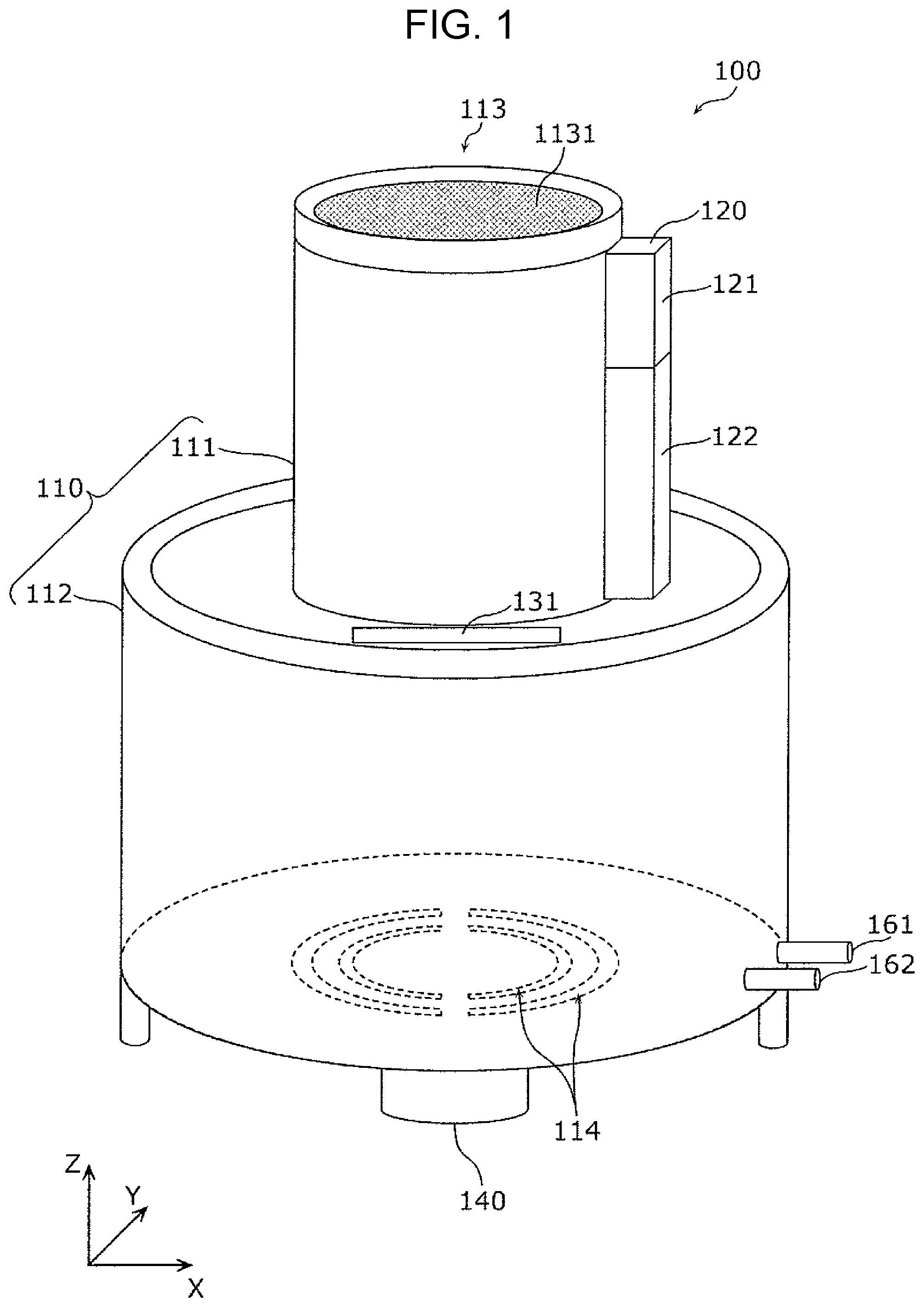 Patent US12157083 — Particulate collection device — Figure 1