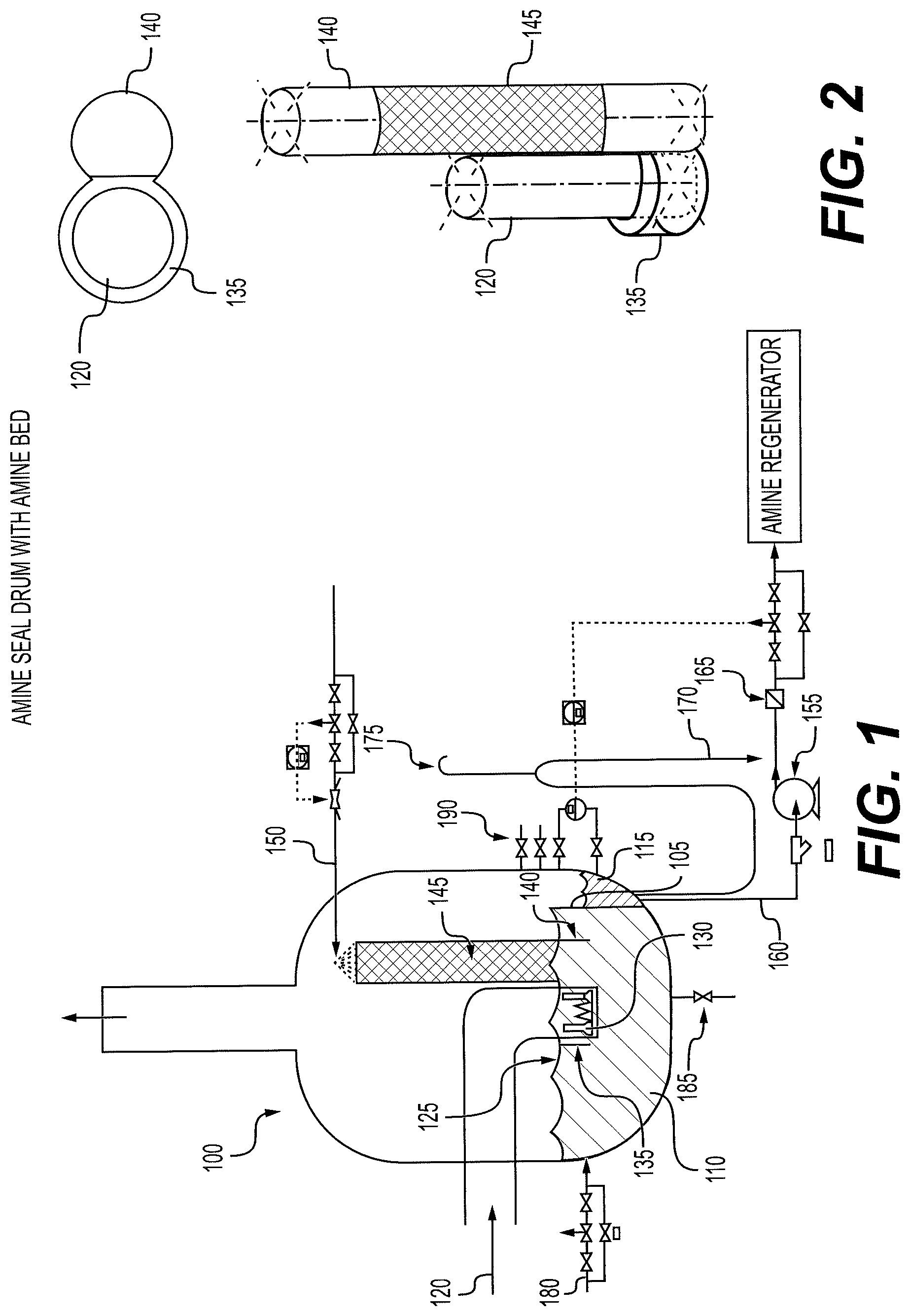 Patent US12157086 — Amine liquid seal in a flare system — Figure 1