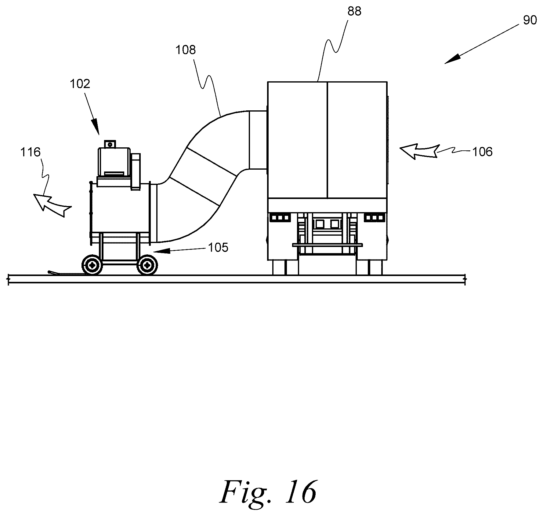 Patent US12157134 Figure 20 – Portable variable volume paint spray enclosure and air scrubber; method for constructing a paint spray enclosure and air scrubber