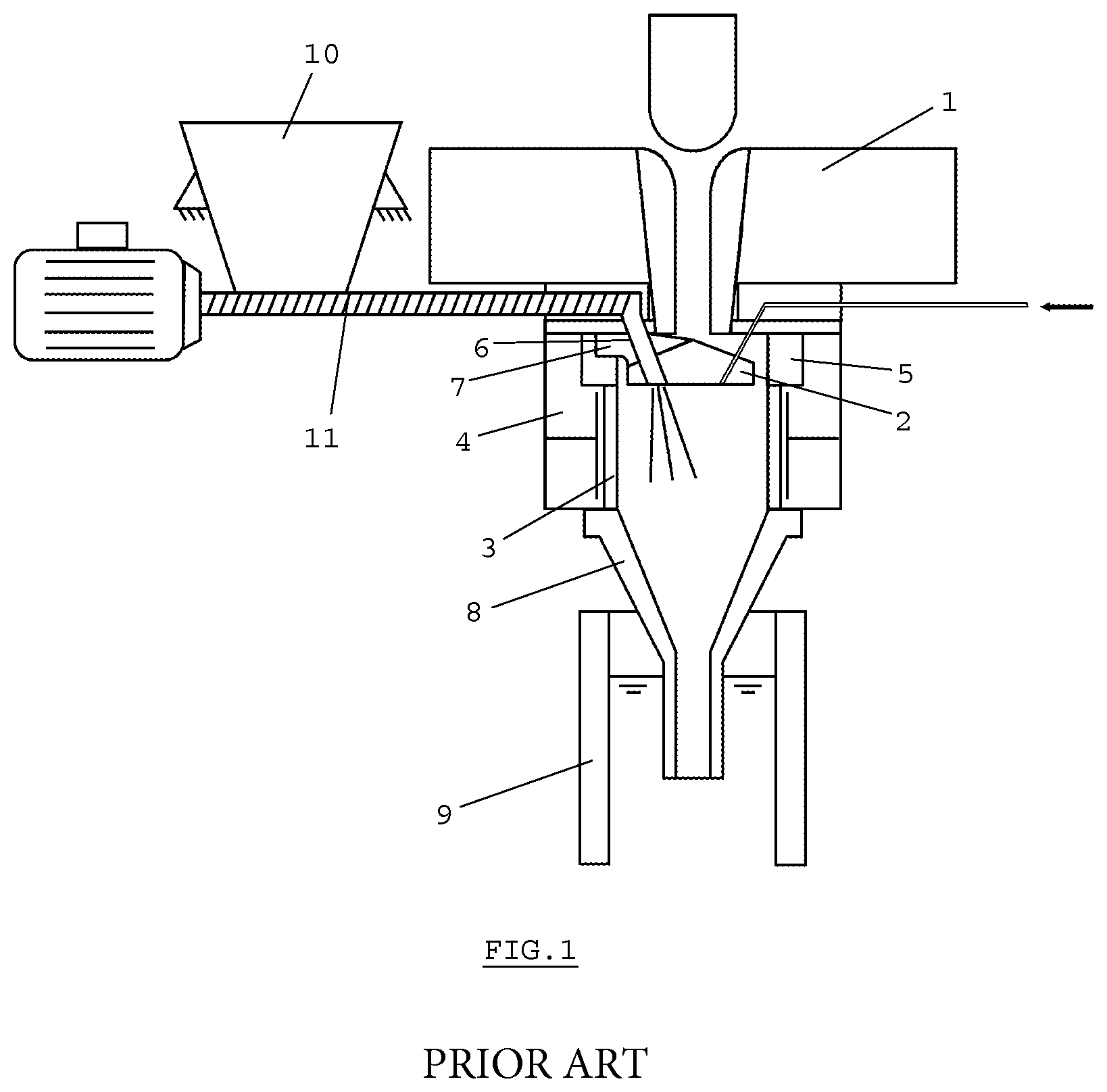 Patent US12157165 — Continuous casting process of metal — Figure 1